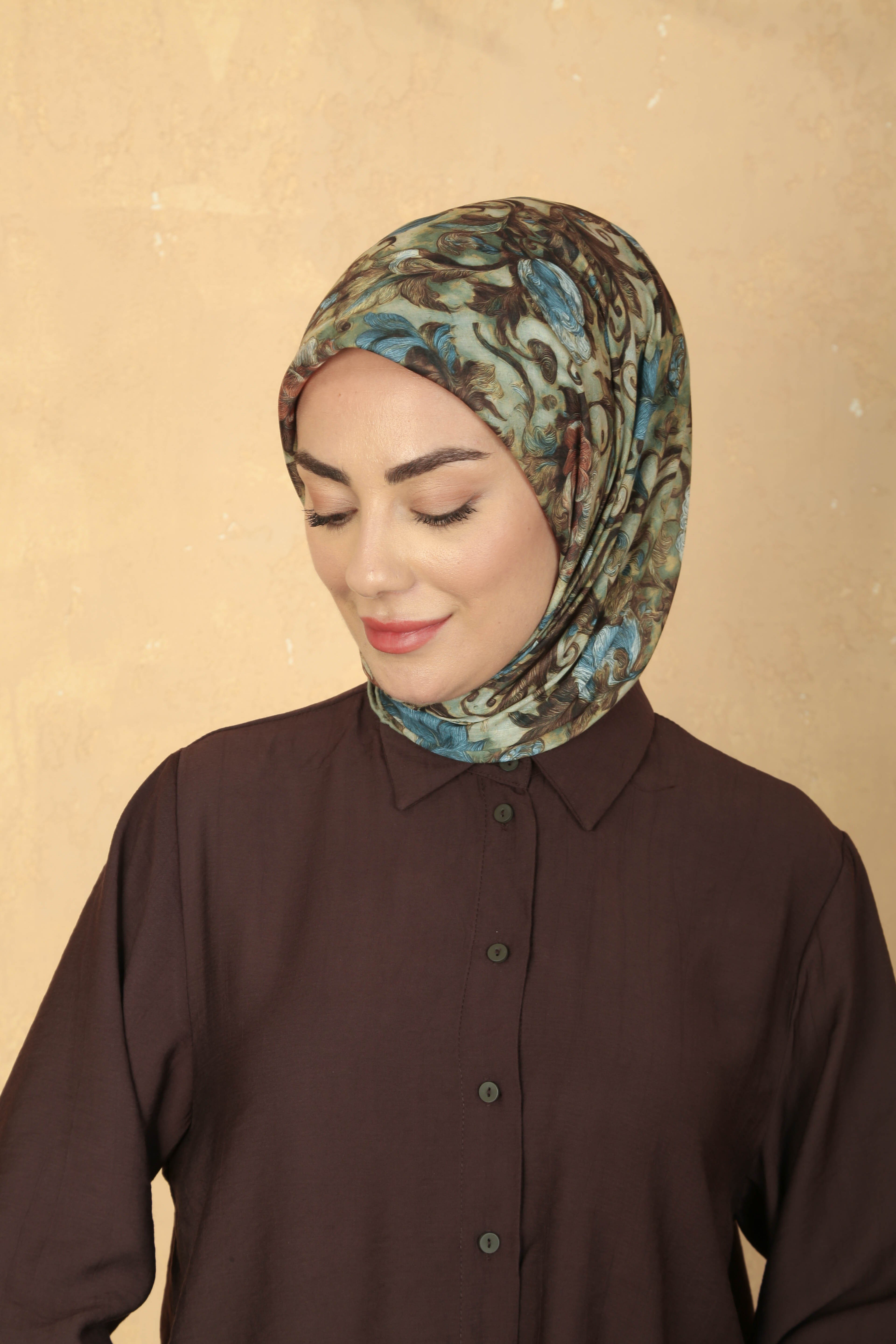 Locella Pamuk Vual Eşarp Yeşil