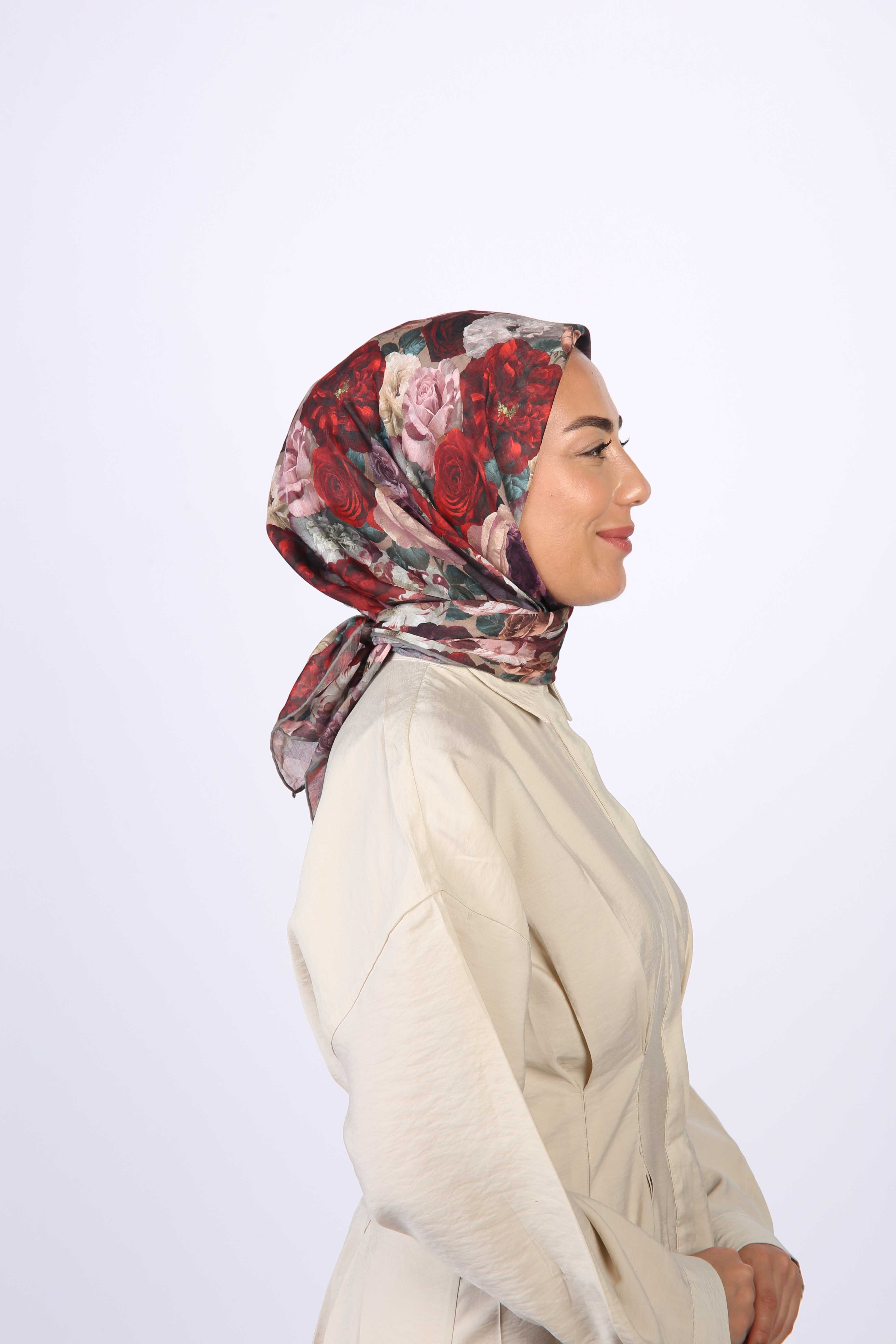 Locella Pamuk Vual Eşarp-Kırmızı