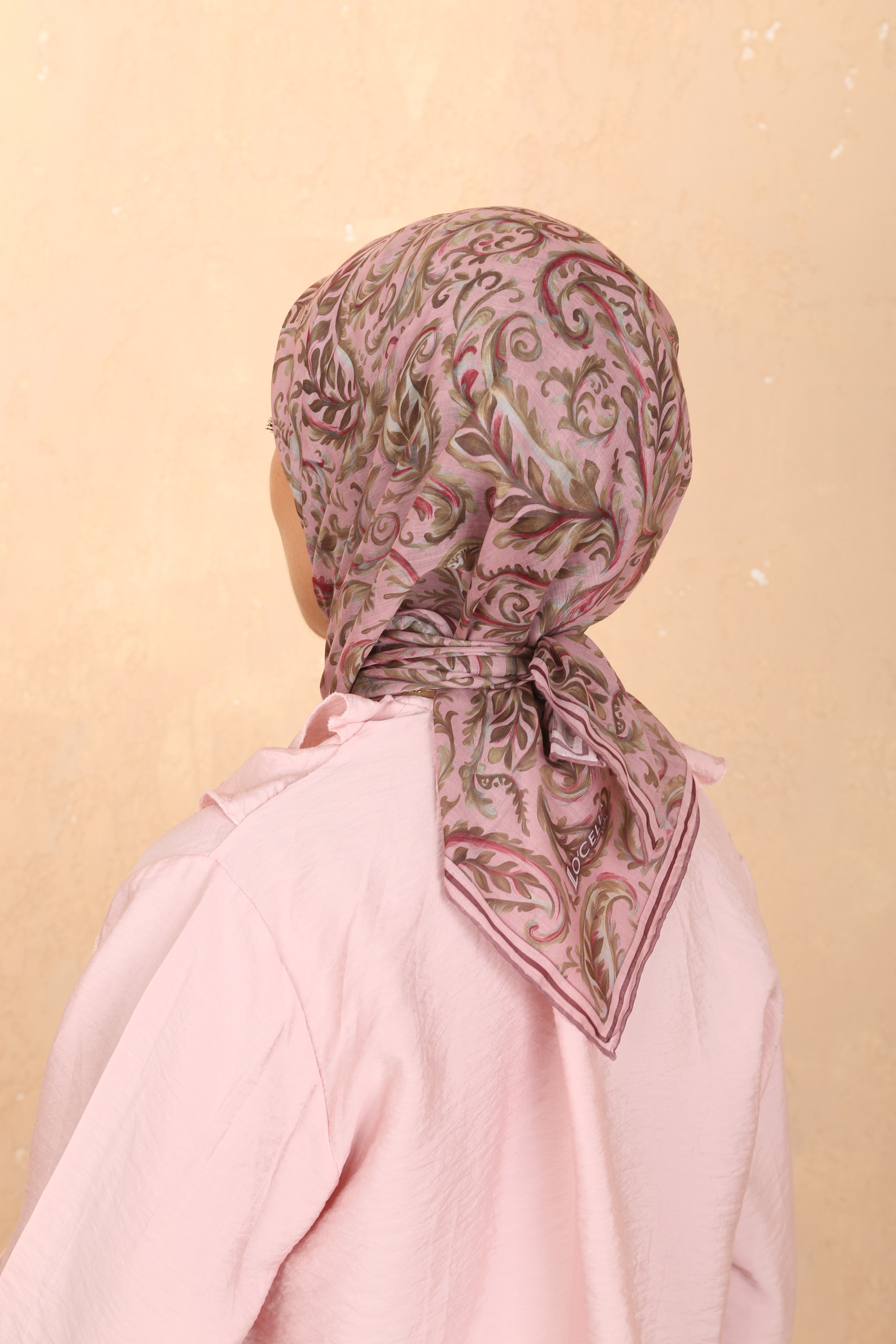 Locella Pamuk Vual Eşarp-Pembe
