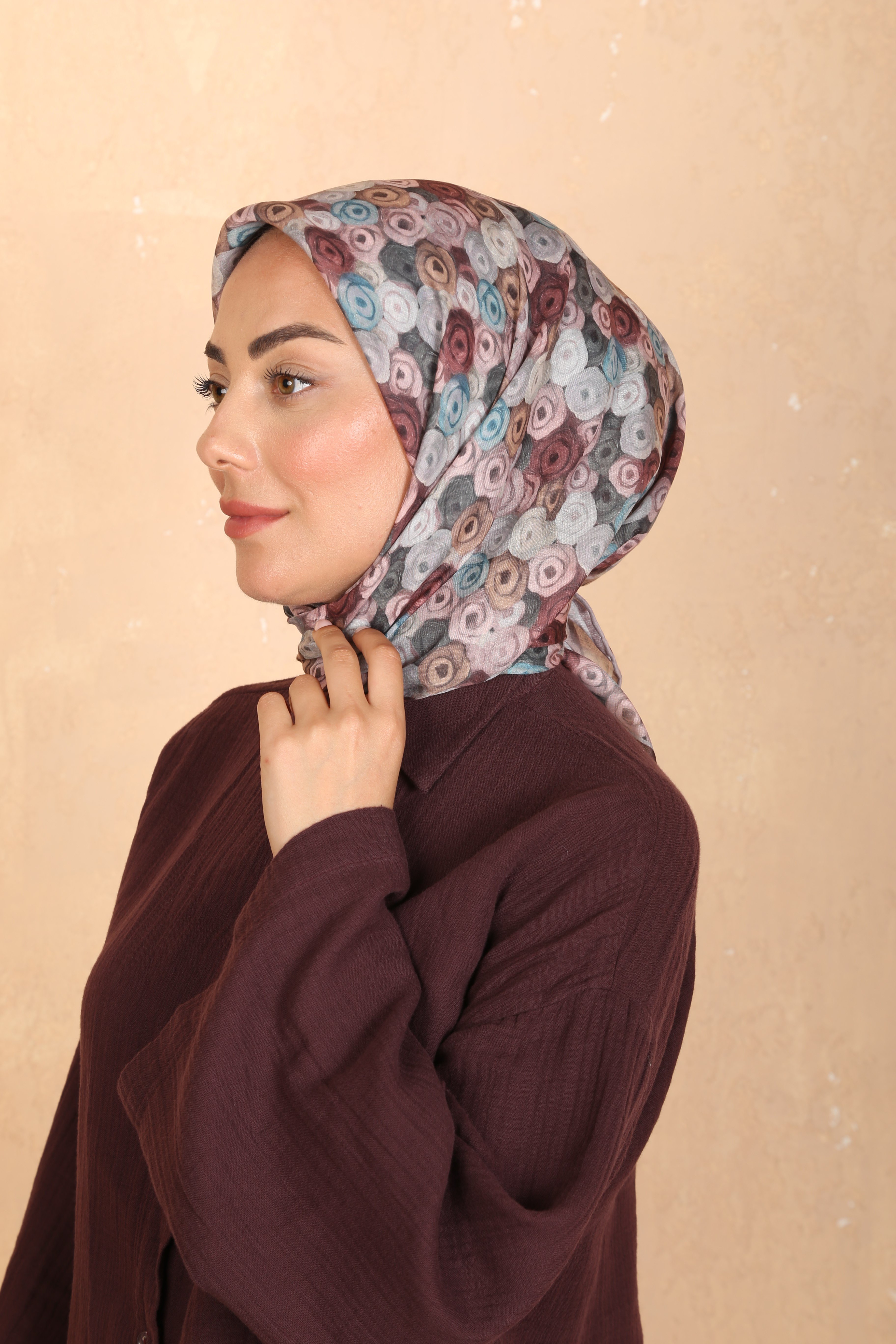 Locella Pamuk Vual Eşarp Mürdüm