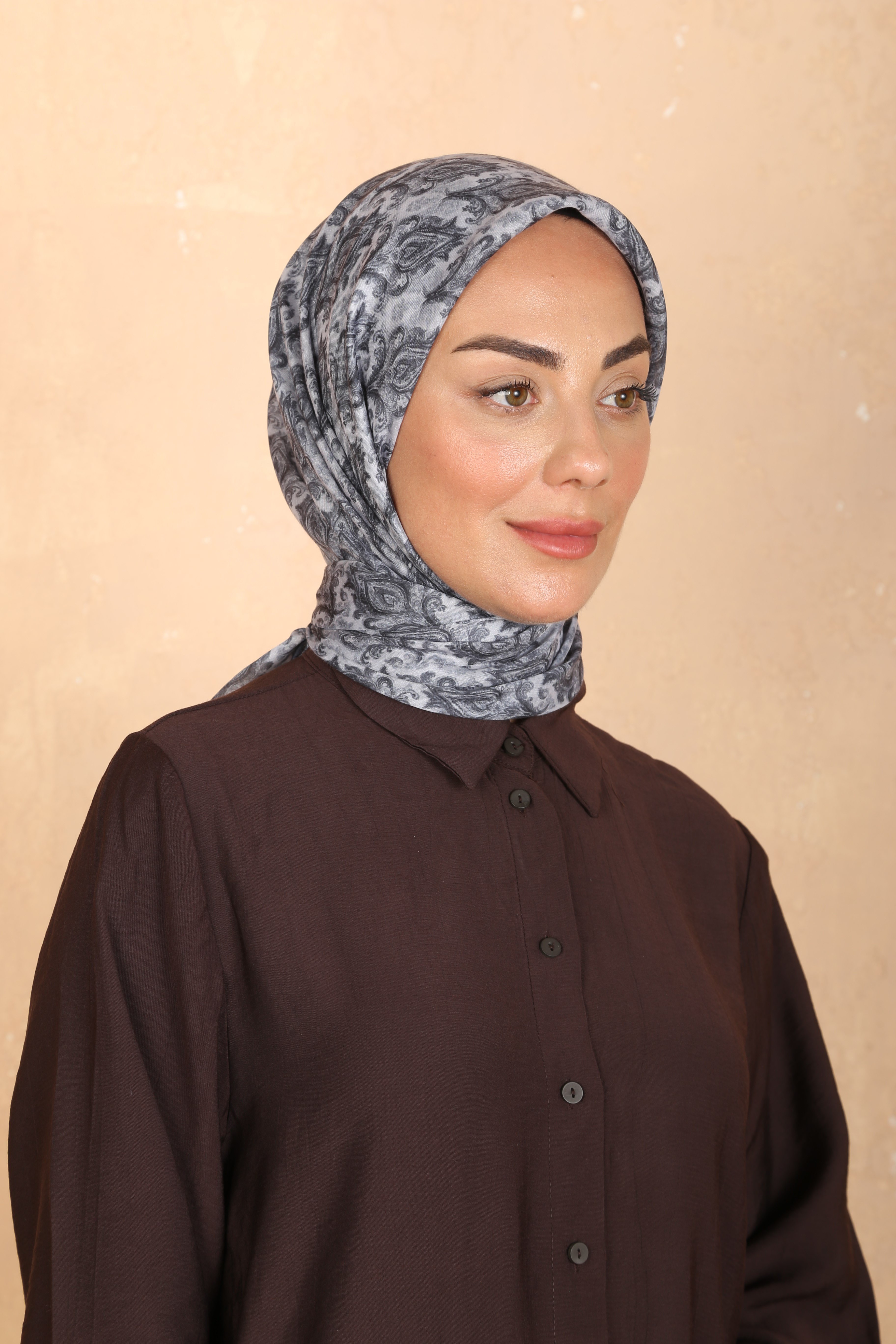 Locella Pamuk Vual Eşarp Gri