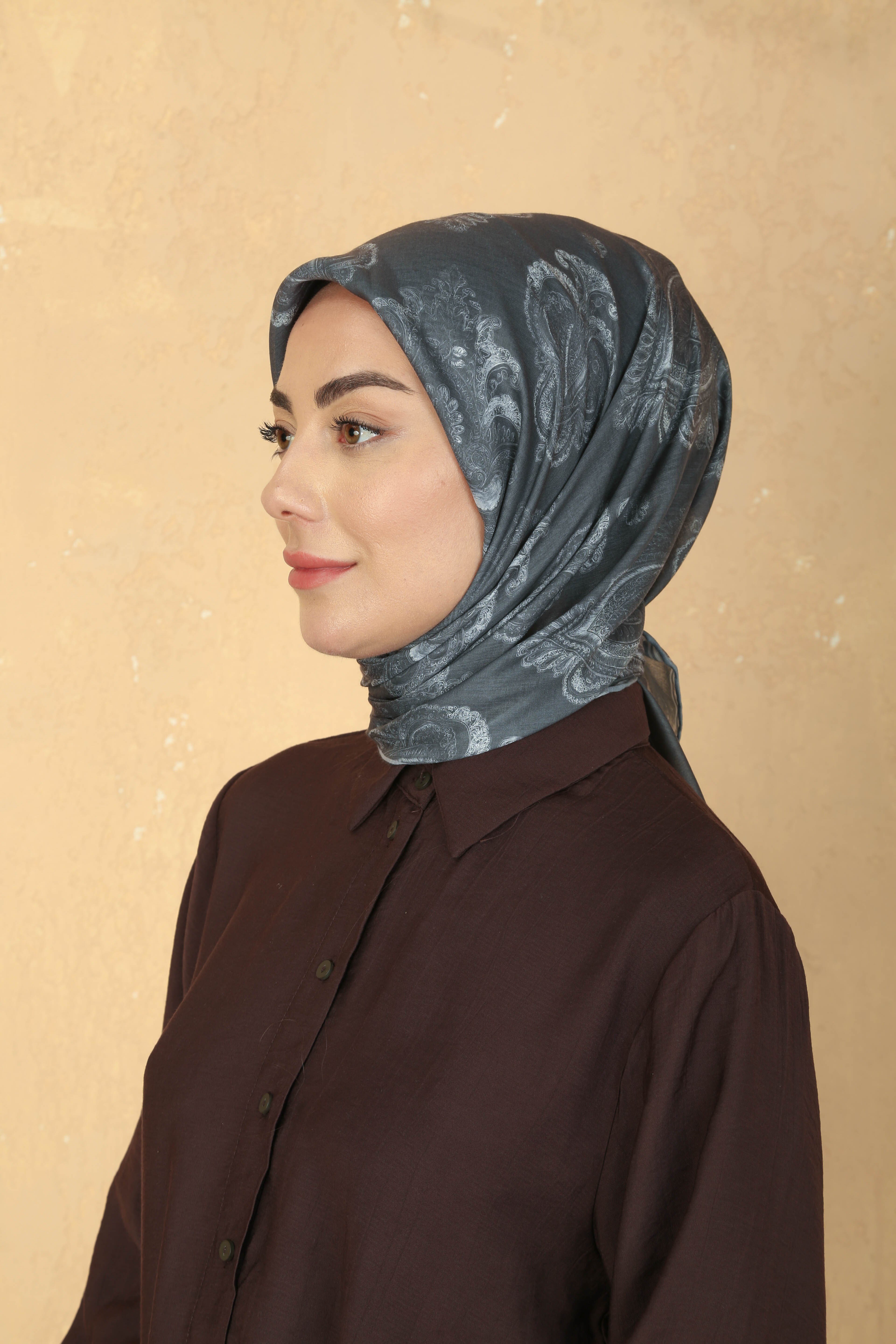 Locella Pamuk Vual Eşarp Gri
