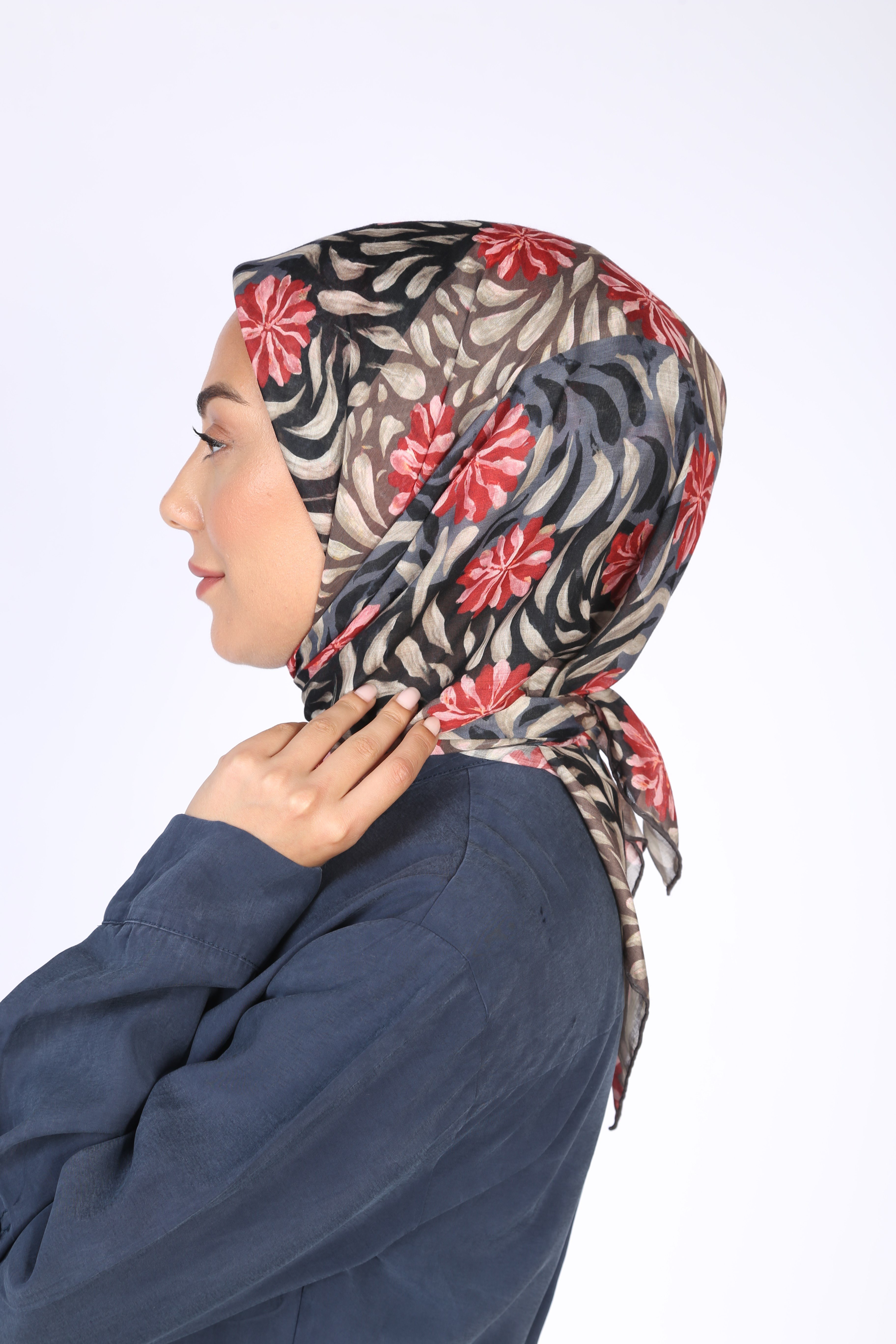 Locella Pamuk Vual Eşarp-Siyah