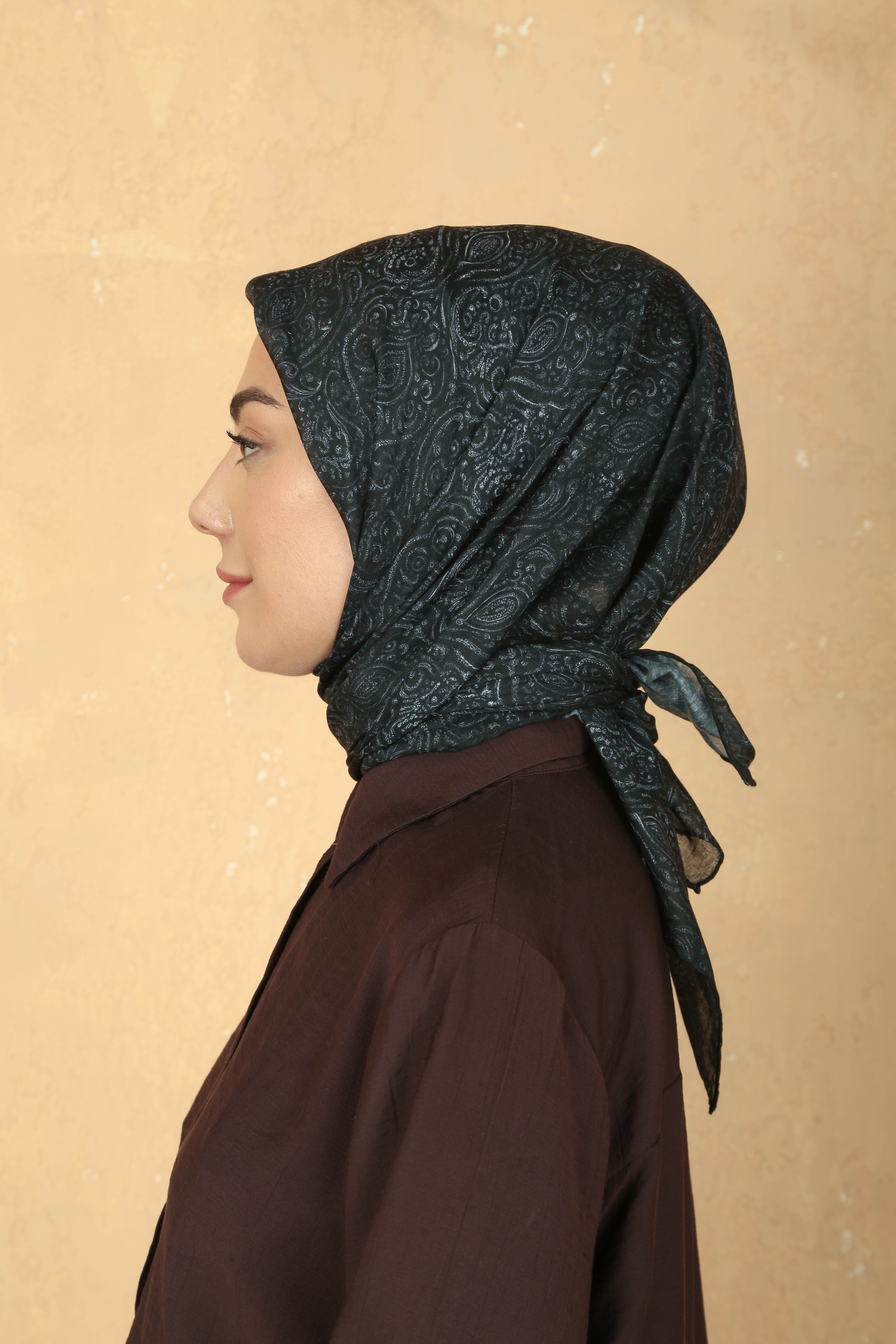 Locella Pamuk Vual Eşarp Siyah