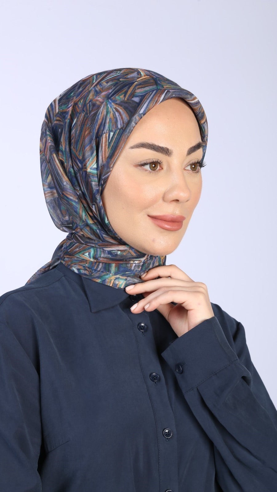 Locella Pamuk Vual Eşarp Koyu Gri