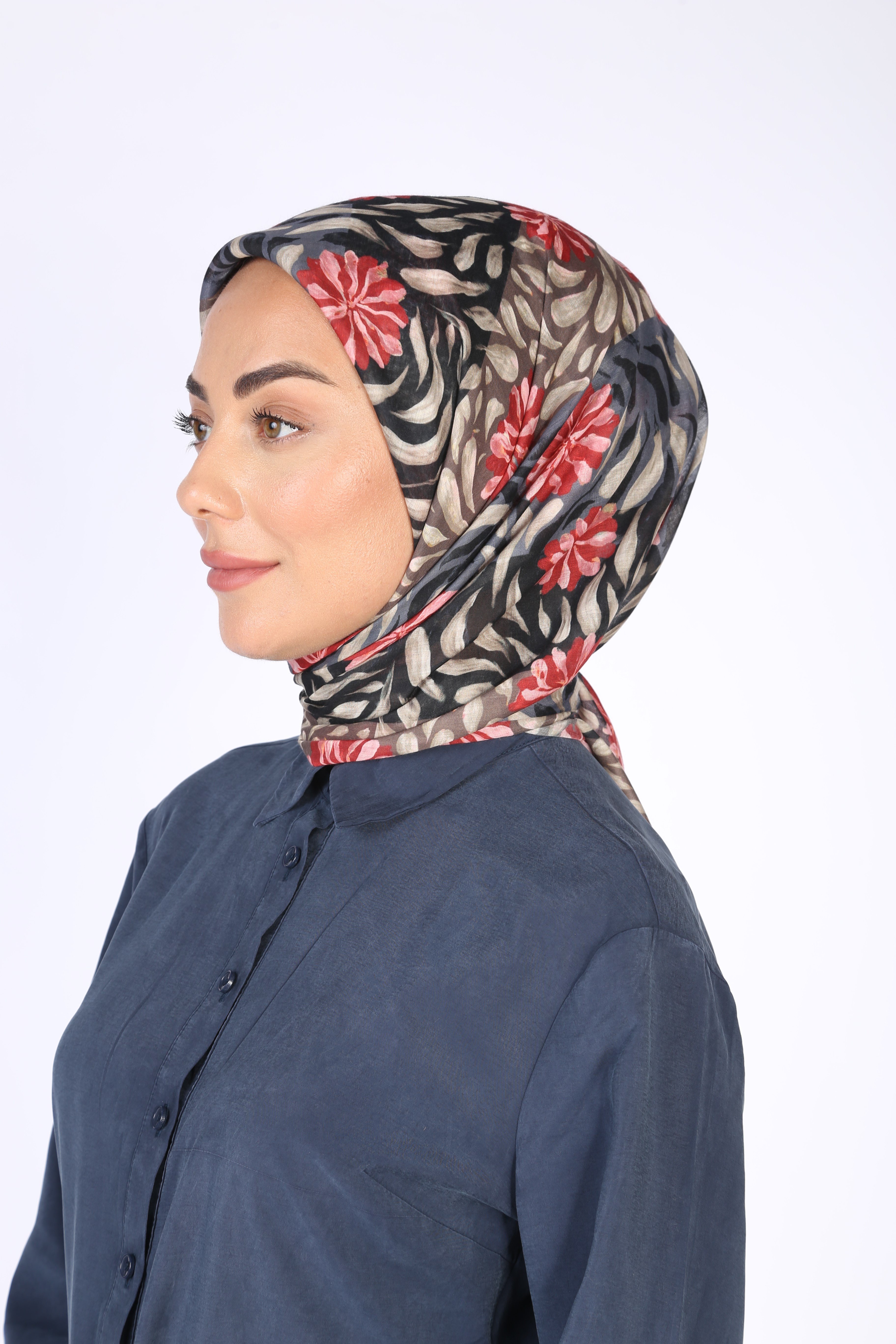 Locella Pamuk Vual Eşarp-Siyah