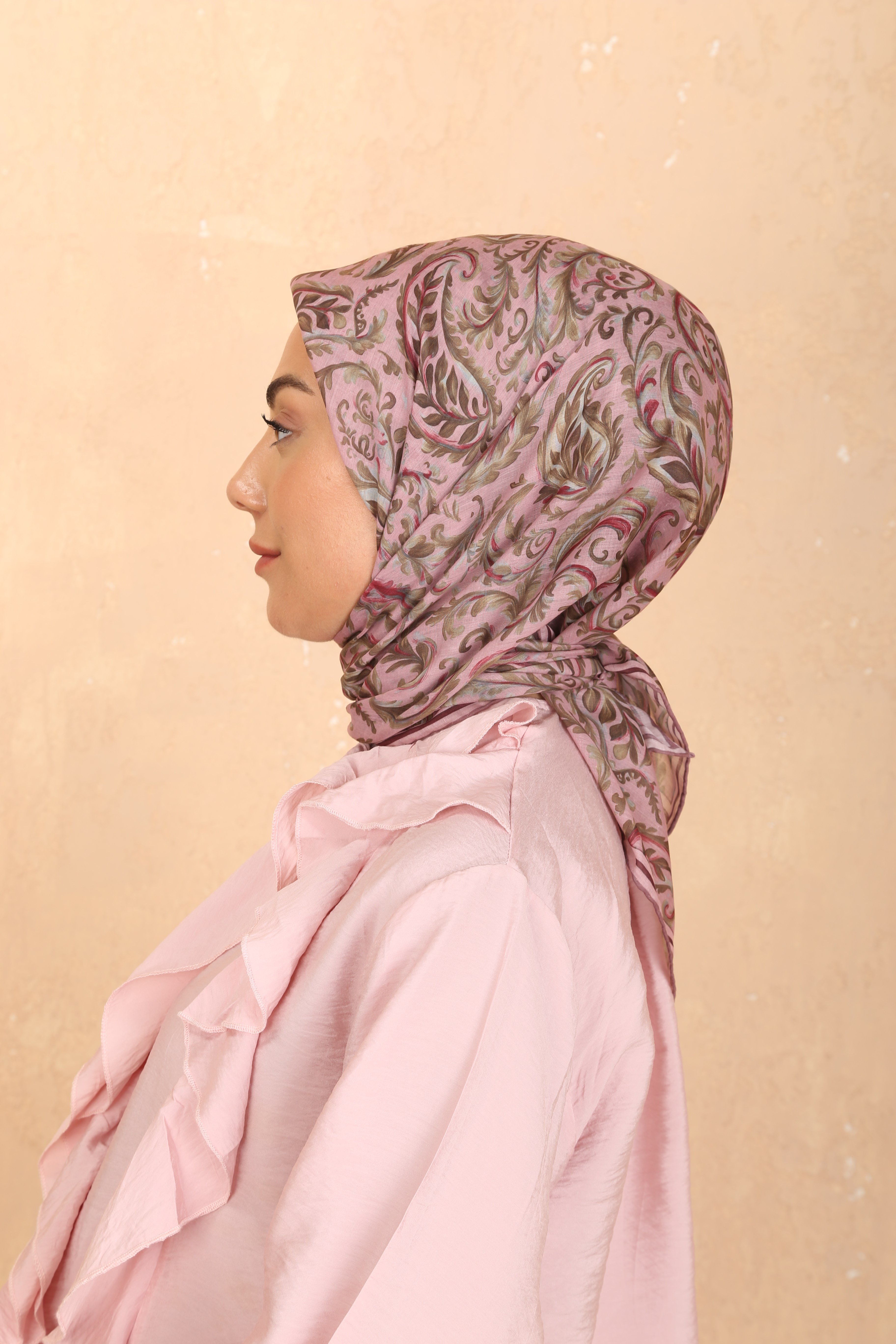 Locella Pamuk Vual Eşarp-Pembe