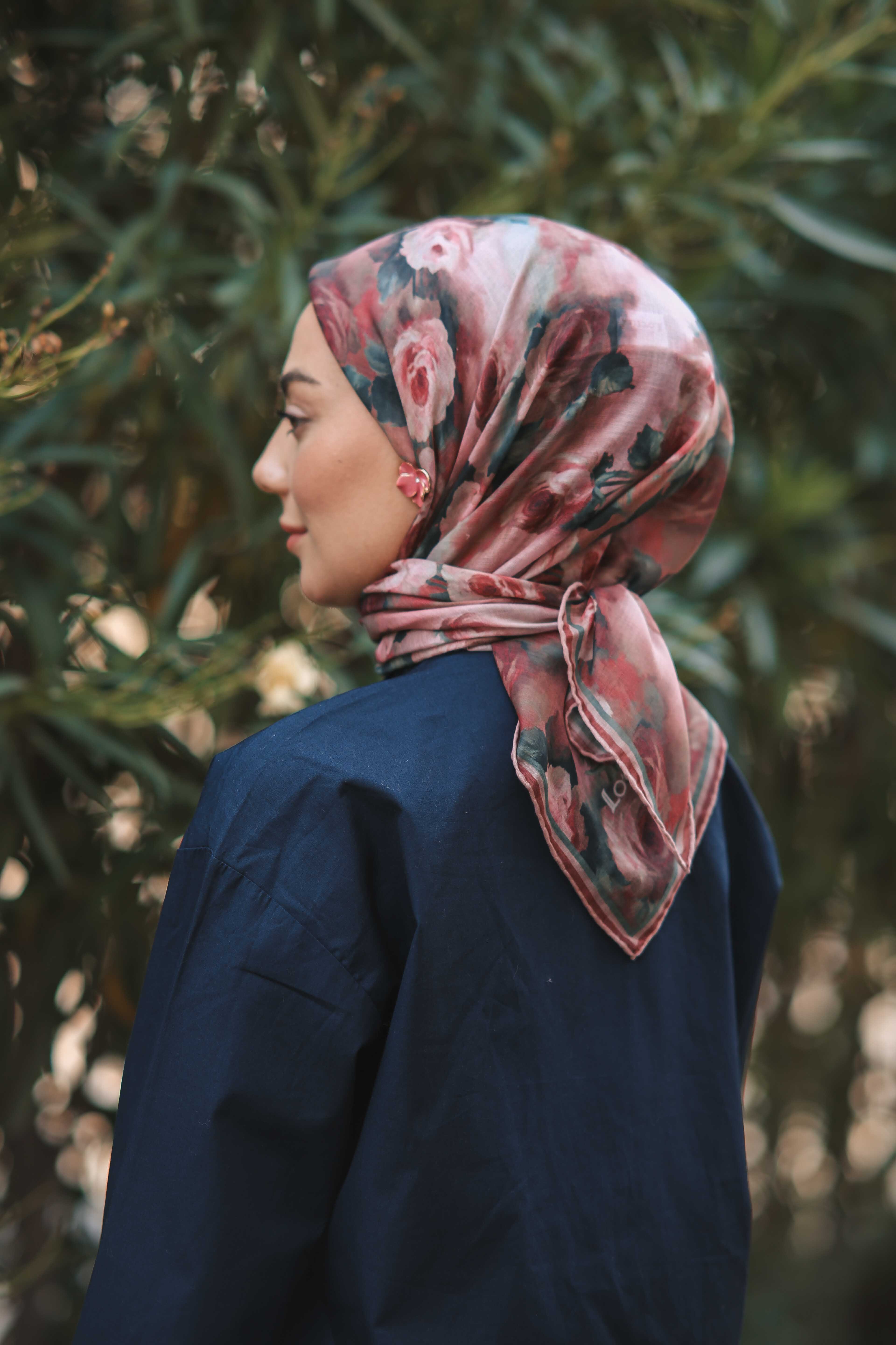 Locella Pamuk Vual Eşarp-Pembe