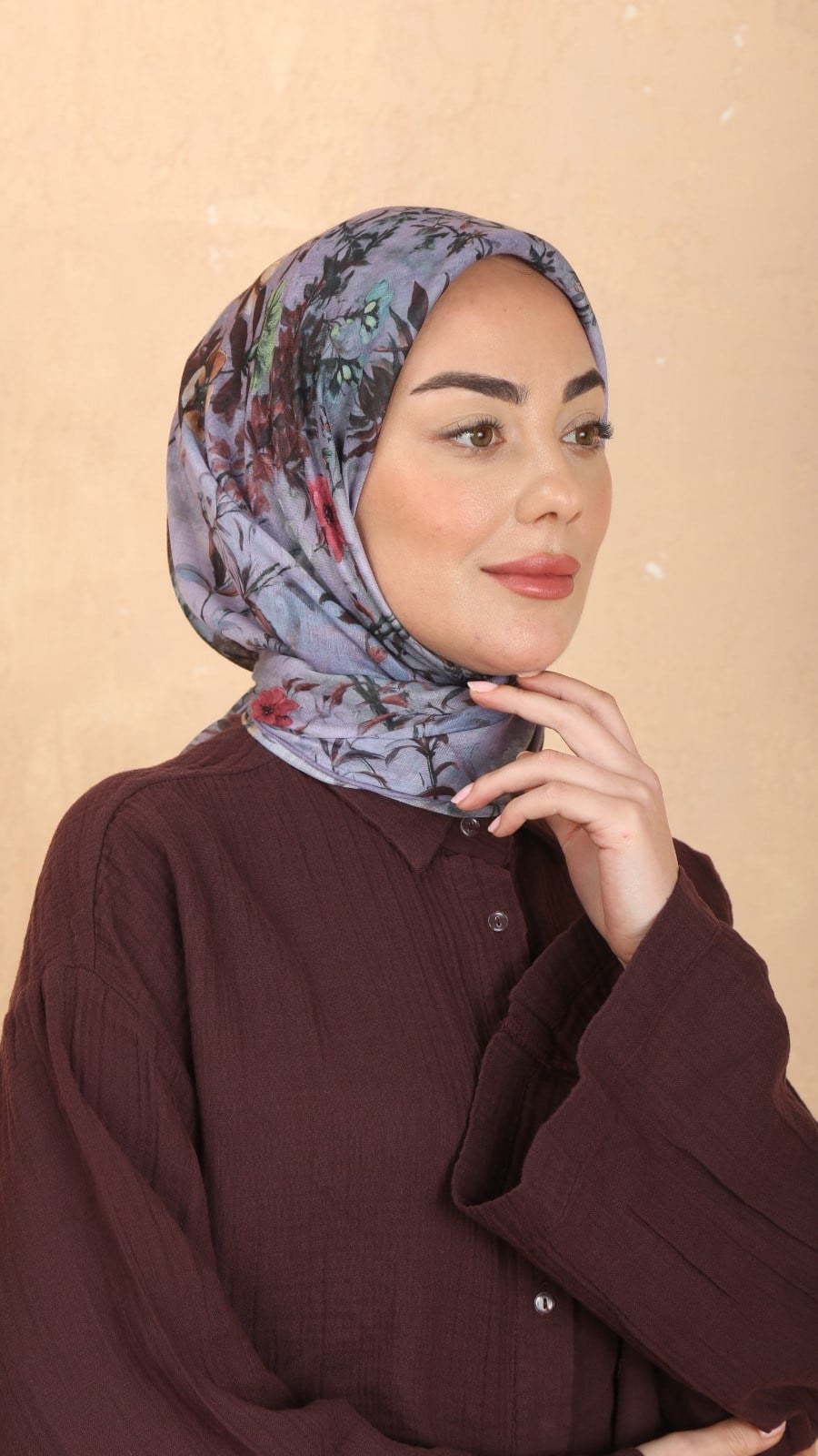 Locella Pamuk Vual Eşarp Lavanta
