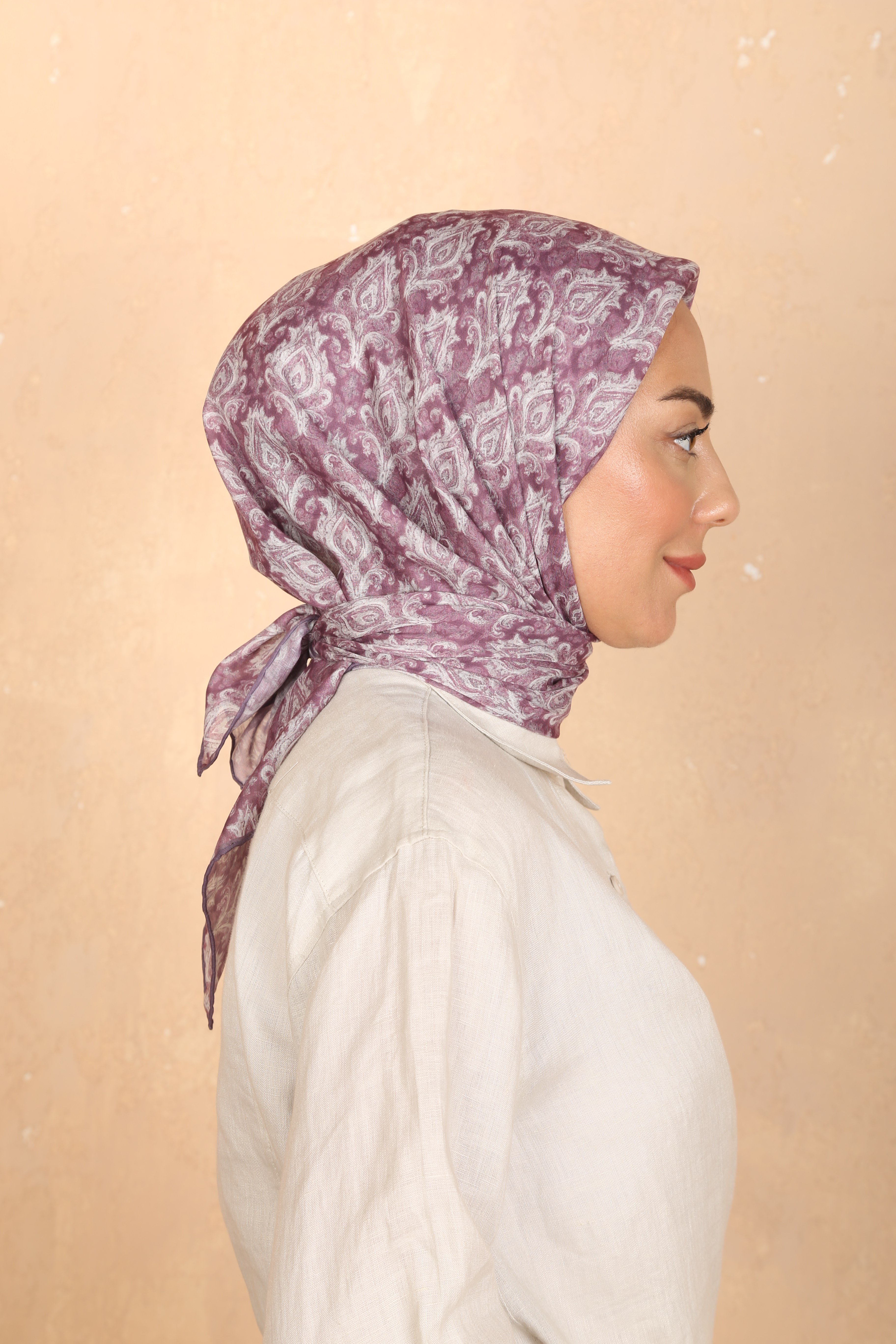 Locella Pamuk Vual Eşarp Mürdüm