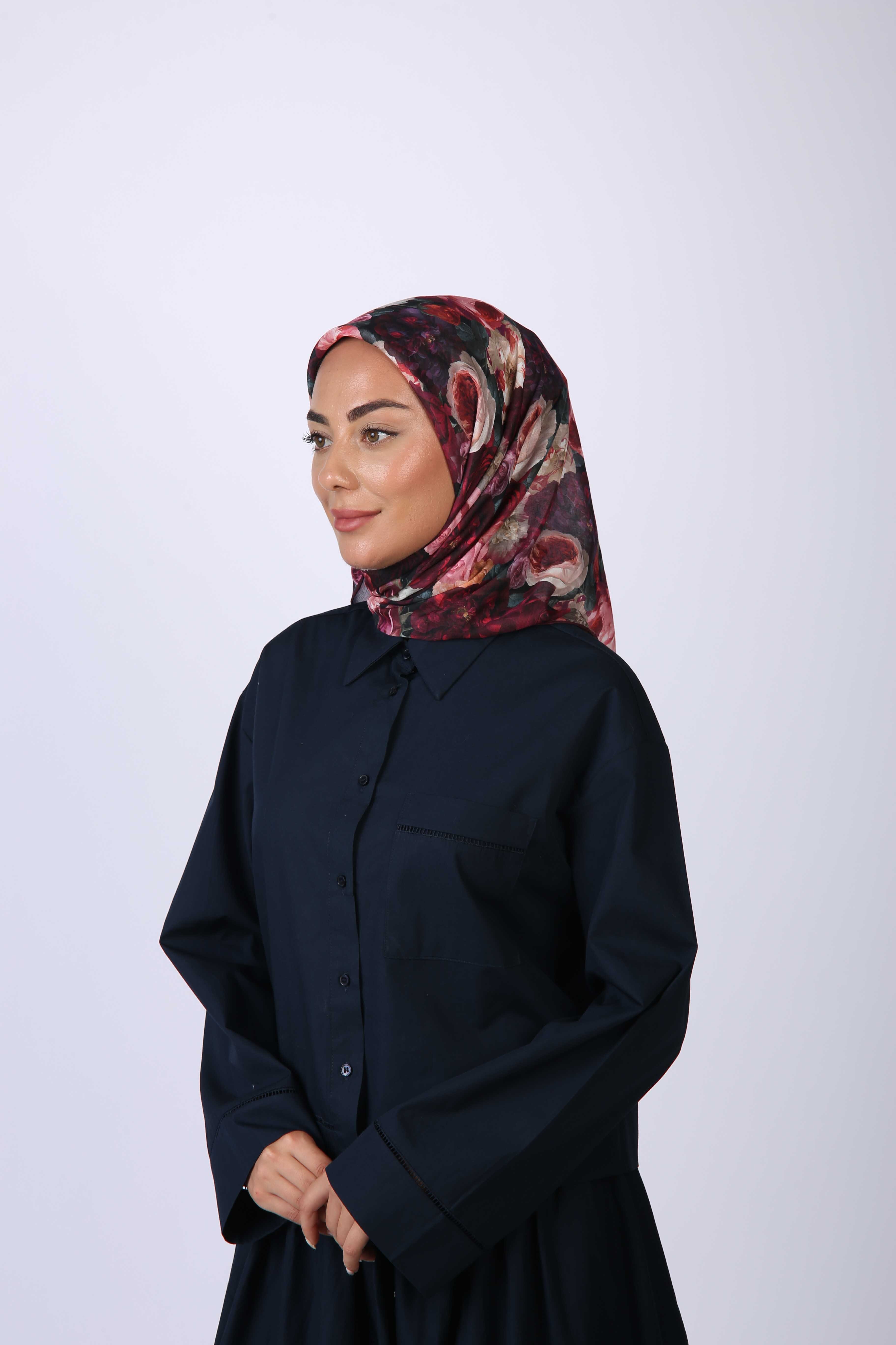 Locella Pamuk Vual Eşarp-Mürdüm