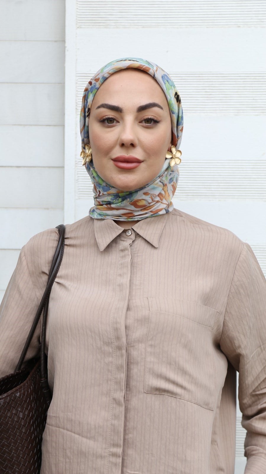 Locella Pamuk Vual Eşarp Vizon