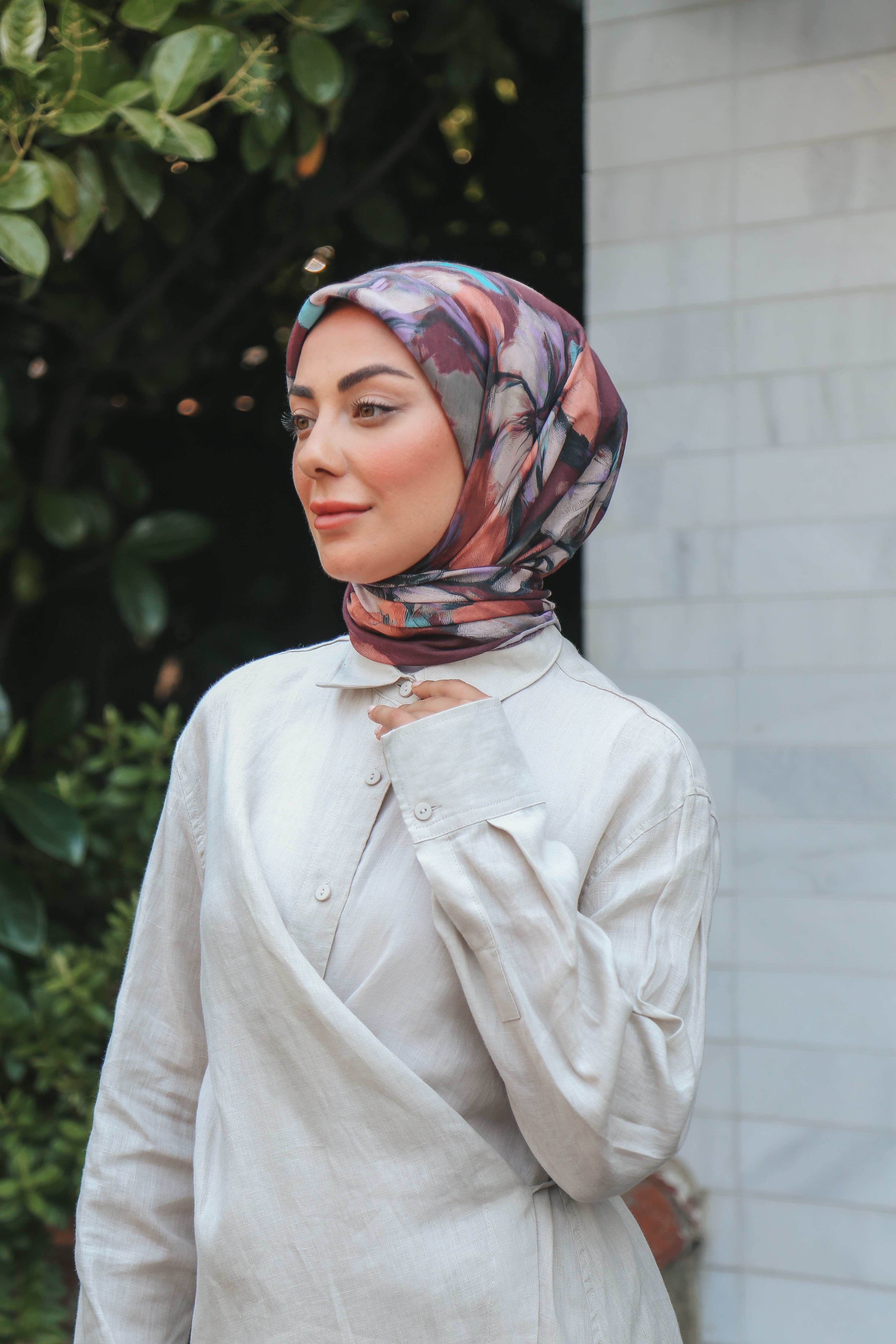 Locella Pamuk Vual Eşarp Vişne