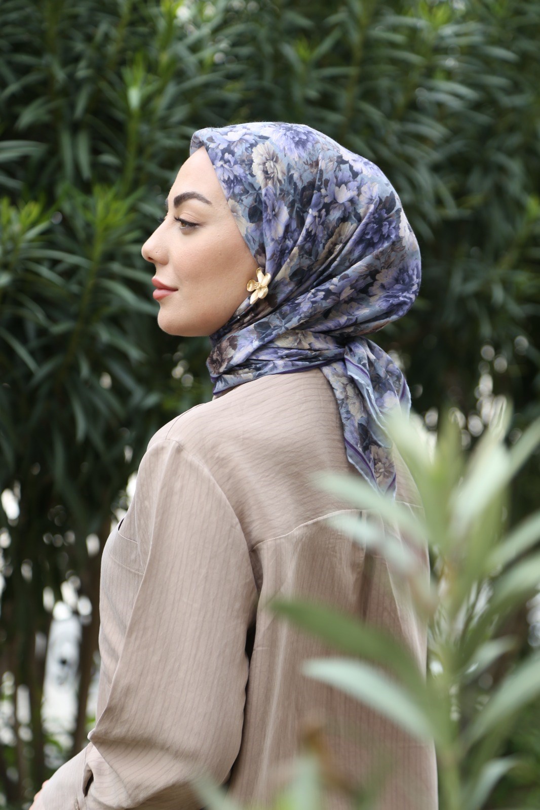 Locella Pamuk Vual Eşarp Mor