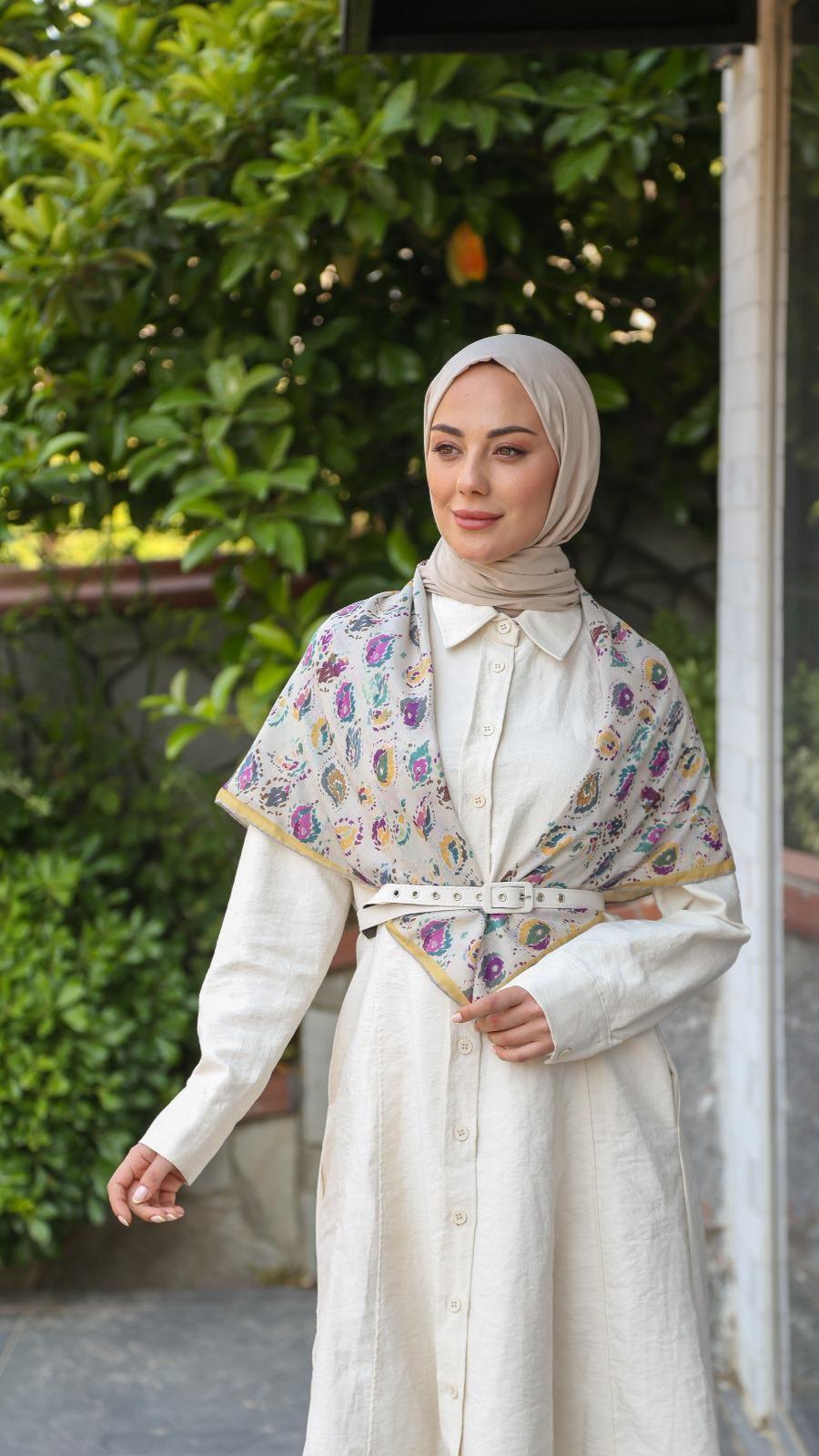 Locella Pamuk Vual Eşarp Sarı-1