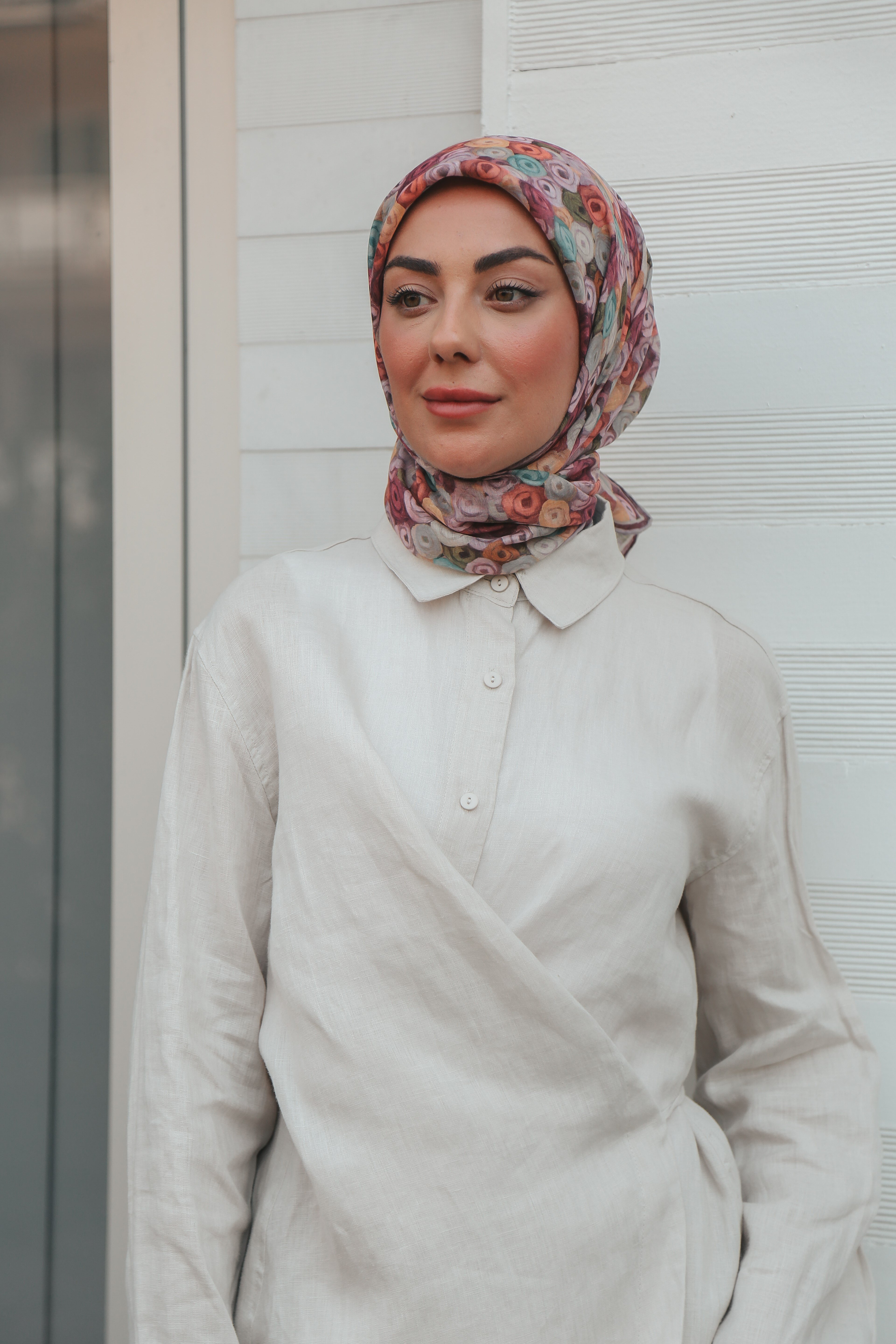 Locella Pamuk Vual Eşarp-Kahve