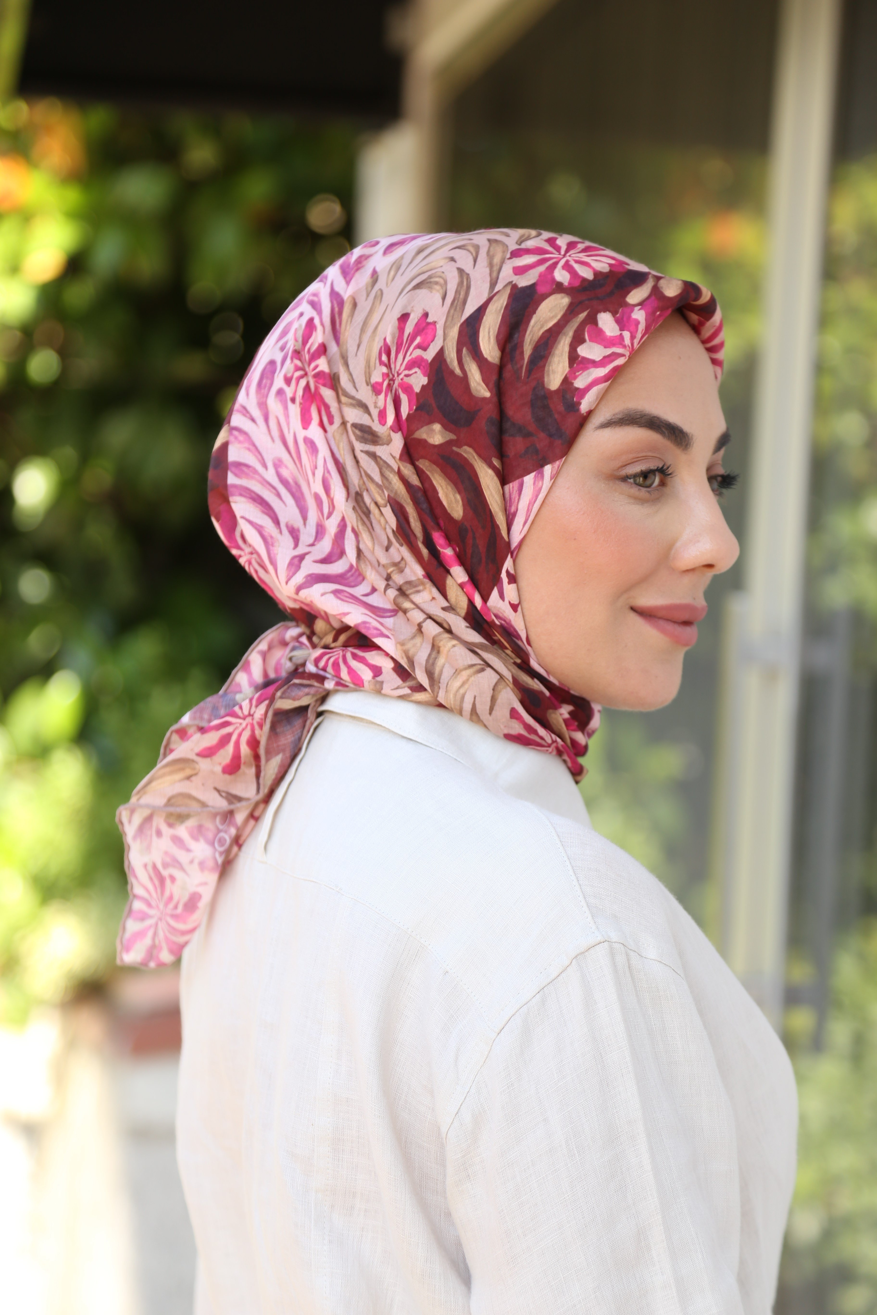 Locella Pamuk Vual Eşarp-Pembe