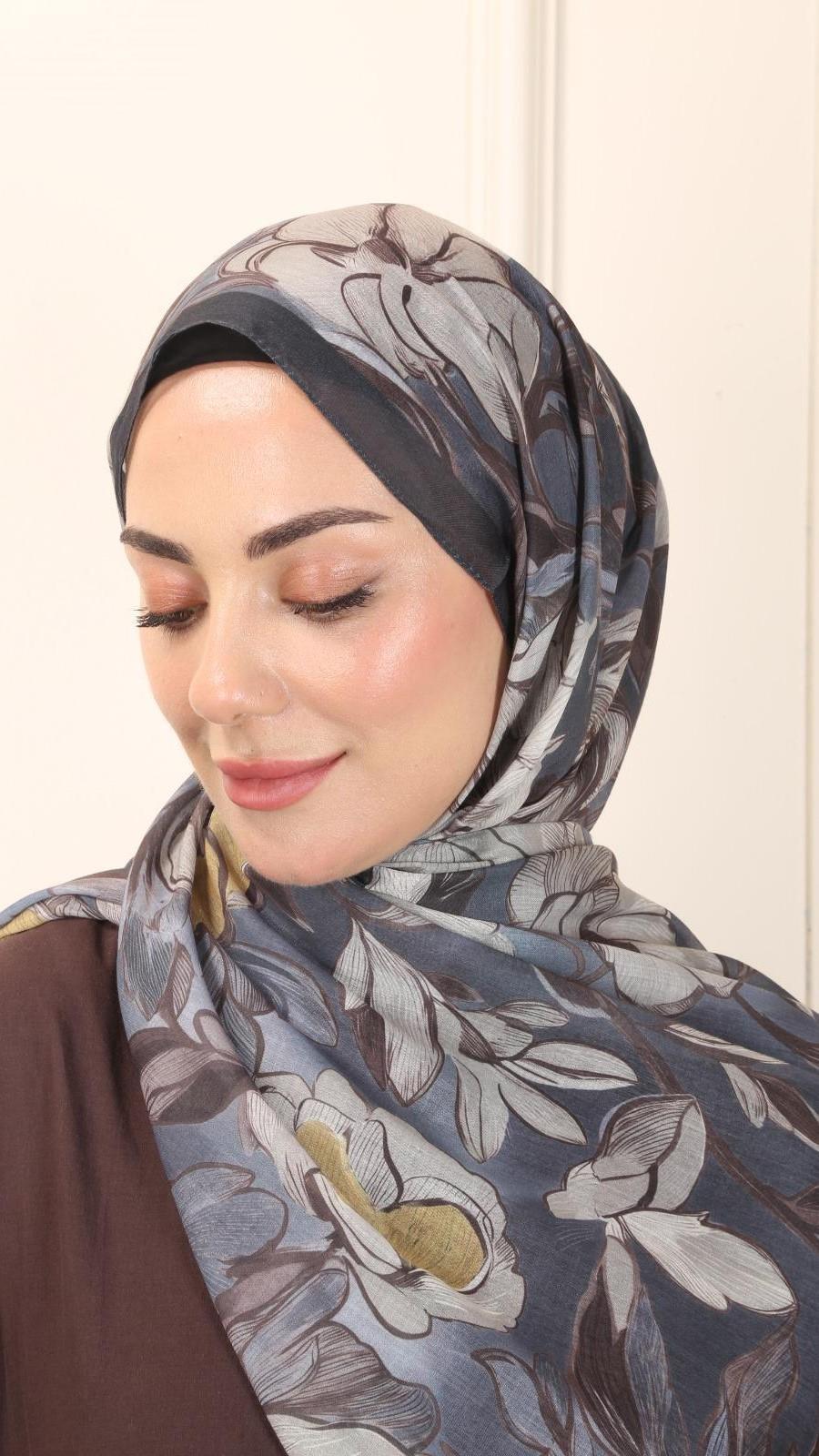 Locella Pamuk Vual Şal Antrasit-3