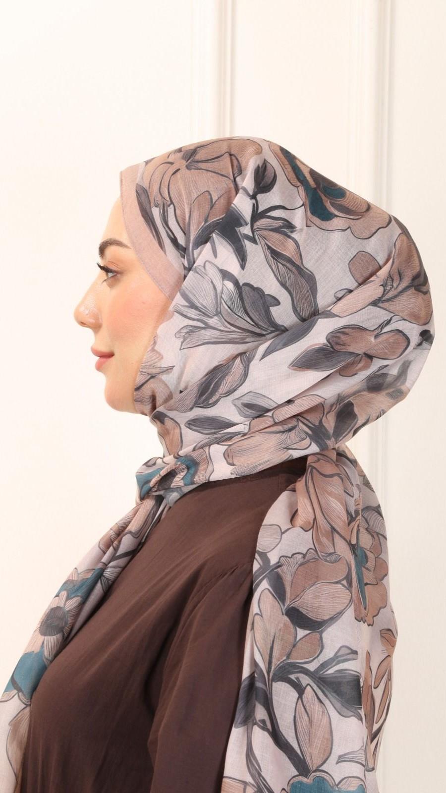 Locella Pamuk Vual Şal Camel-7