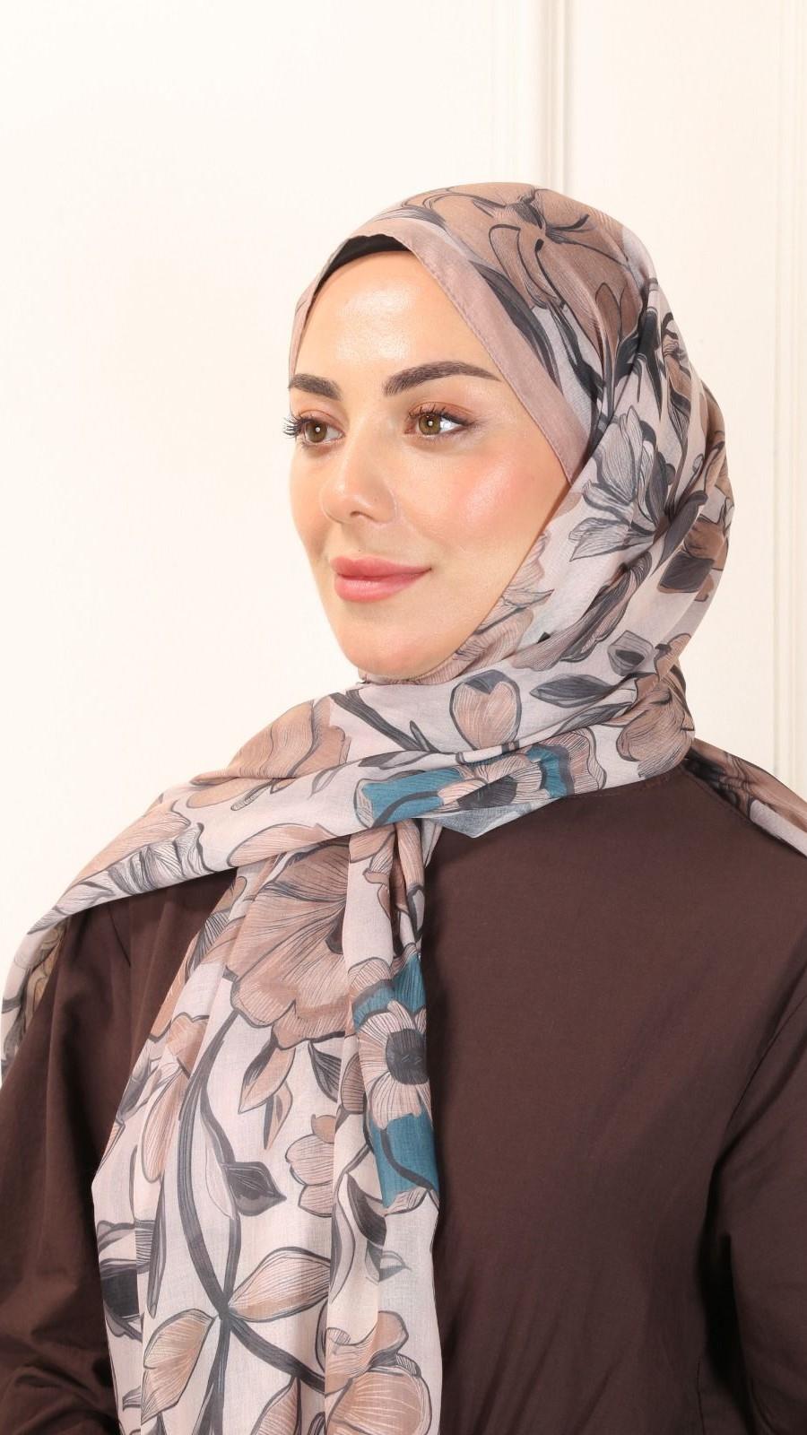 Locella Pamuk Vual Şal Camel-7