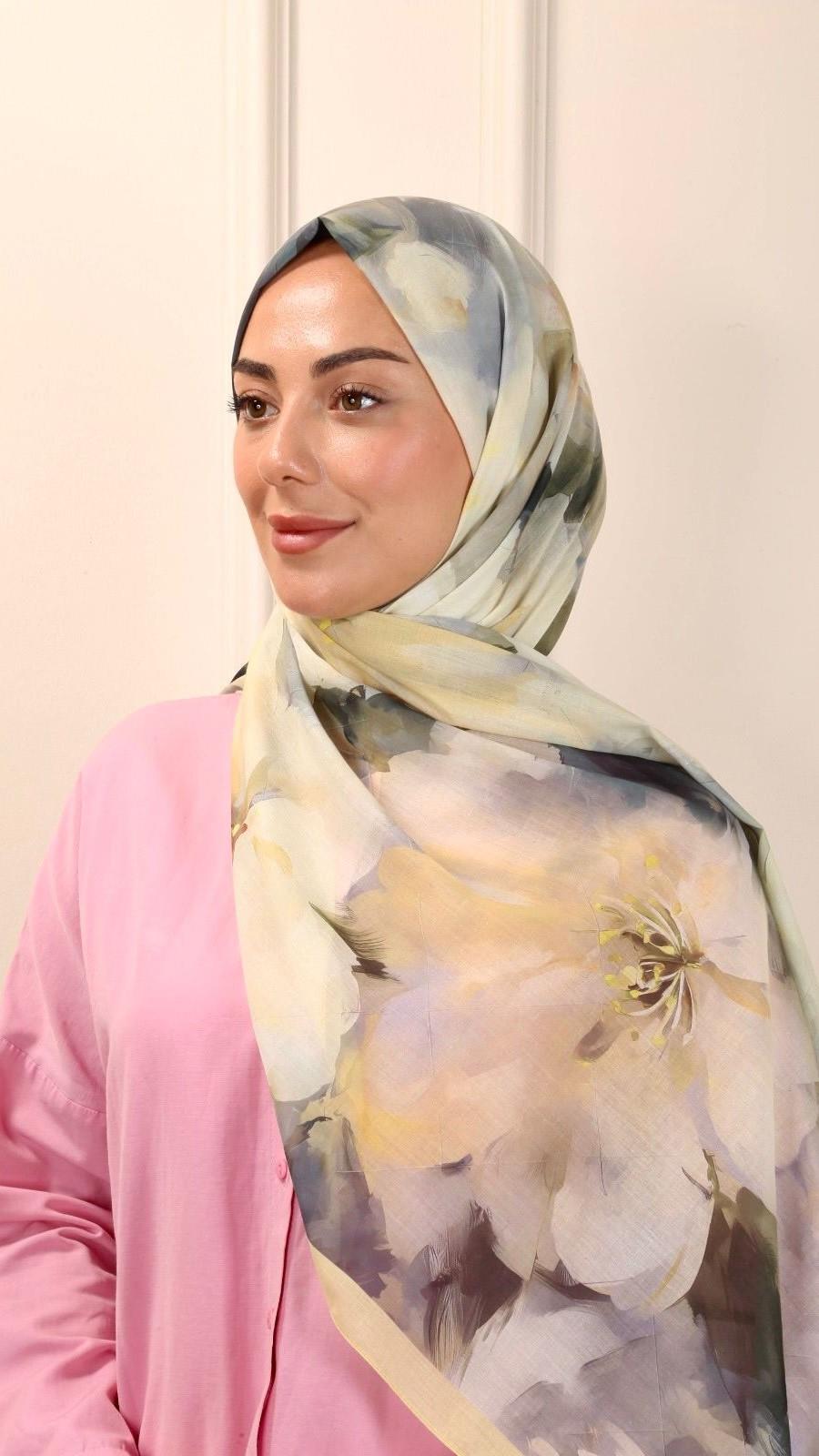 Locella Pamuk Vual Şal Liora Desen-4