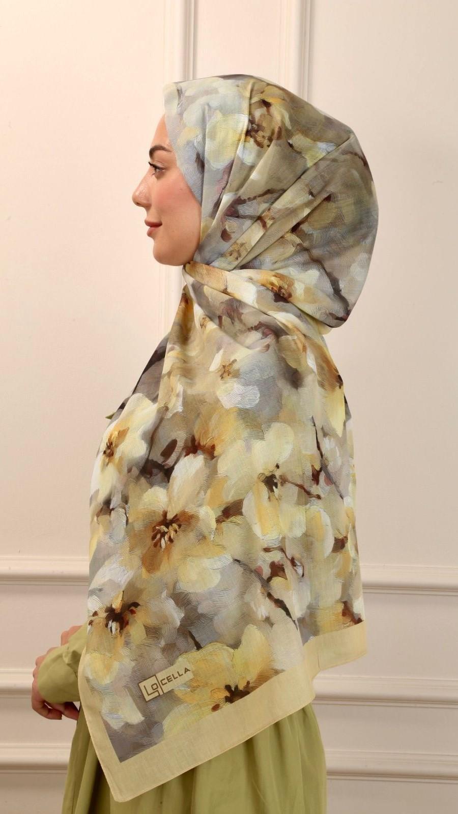 Locella Pamuk Vual Şal Orlina Desen-6