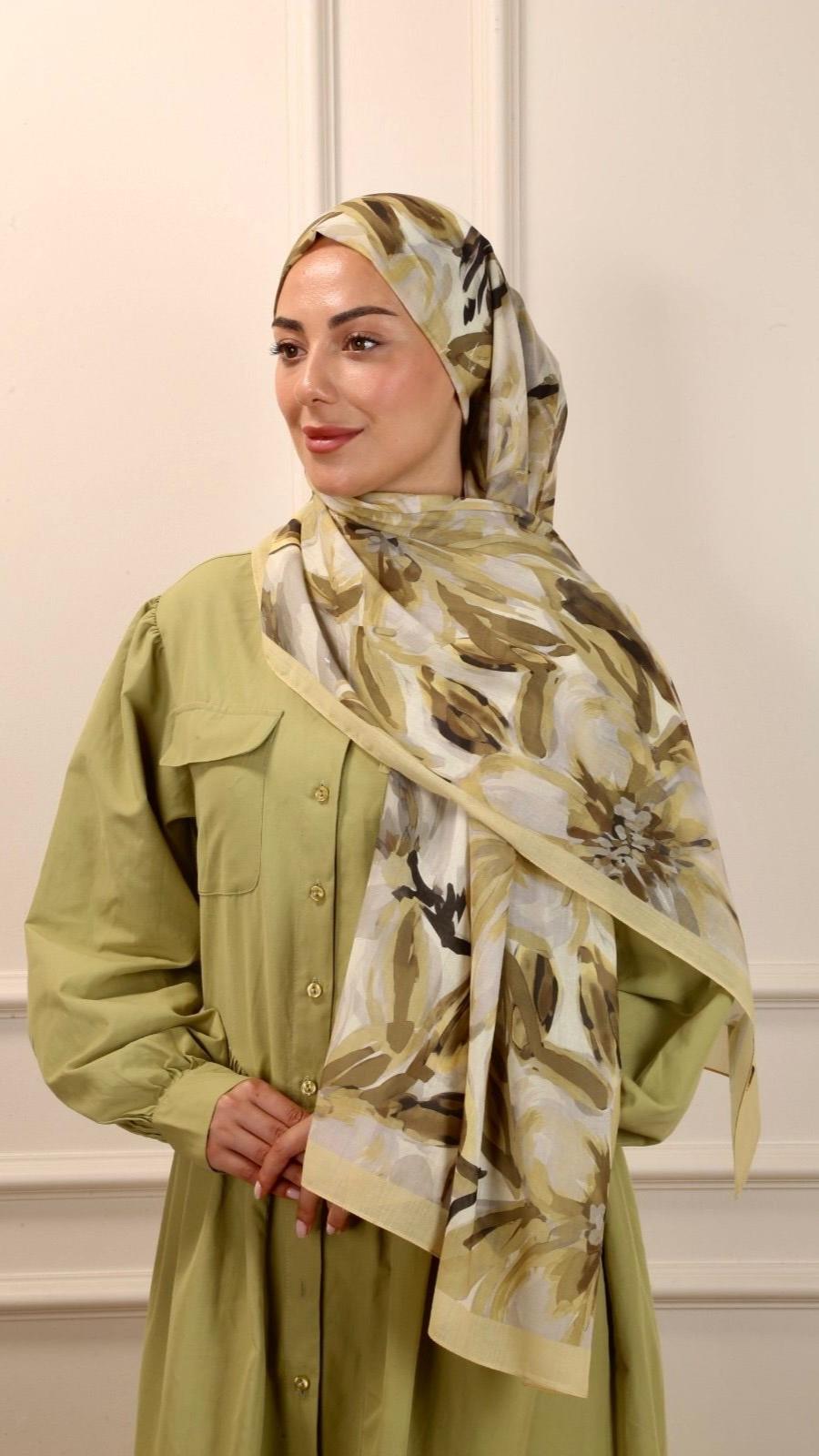 Locella Pamuk Vual Şal Olyra Desen-3