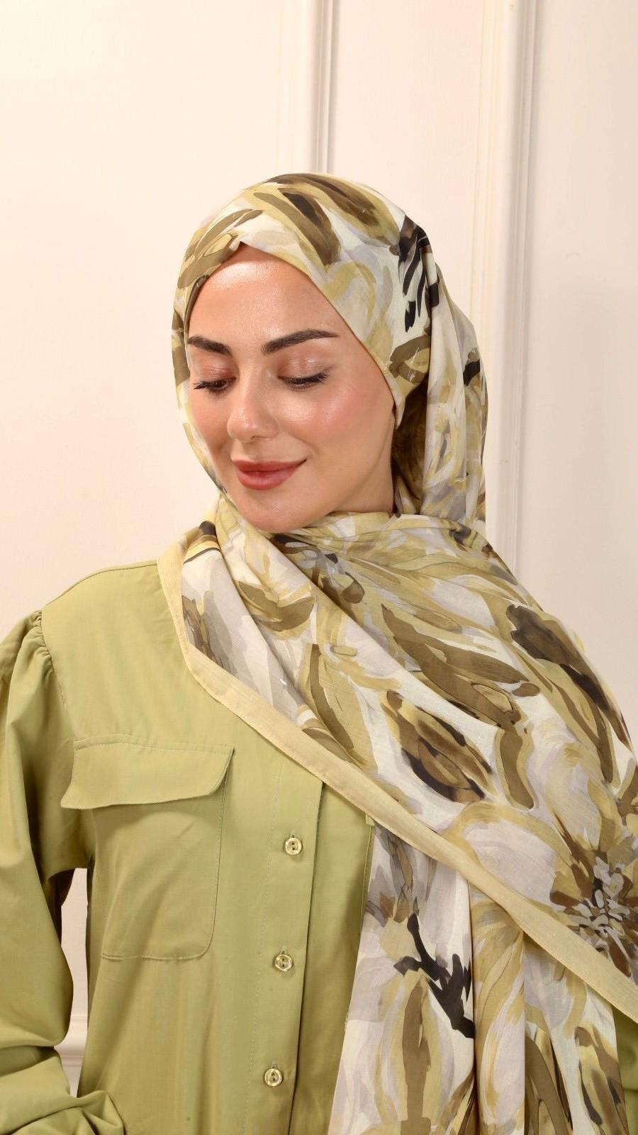 Locella Pamuk Vual Şal Olyra Desen-3