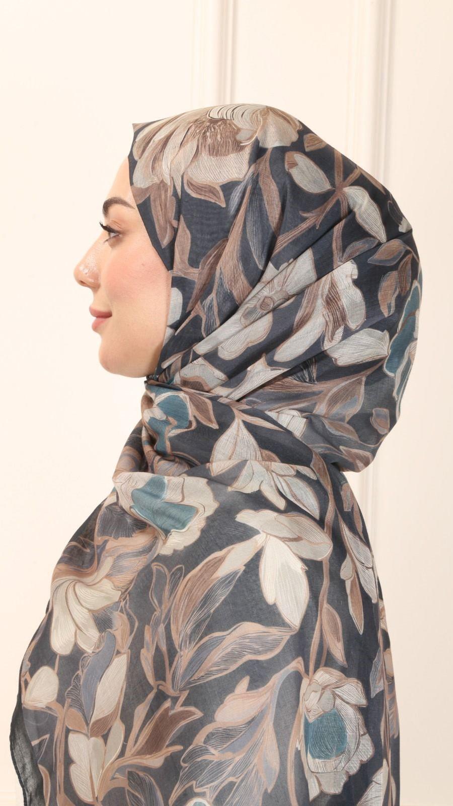 Locella Pamuk Vual Şal Siyah-1