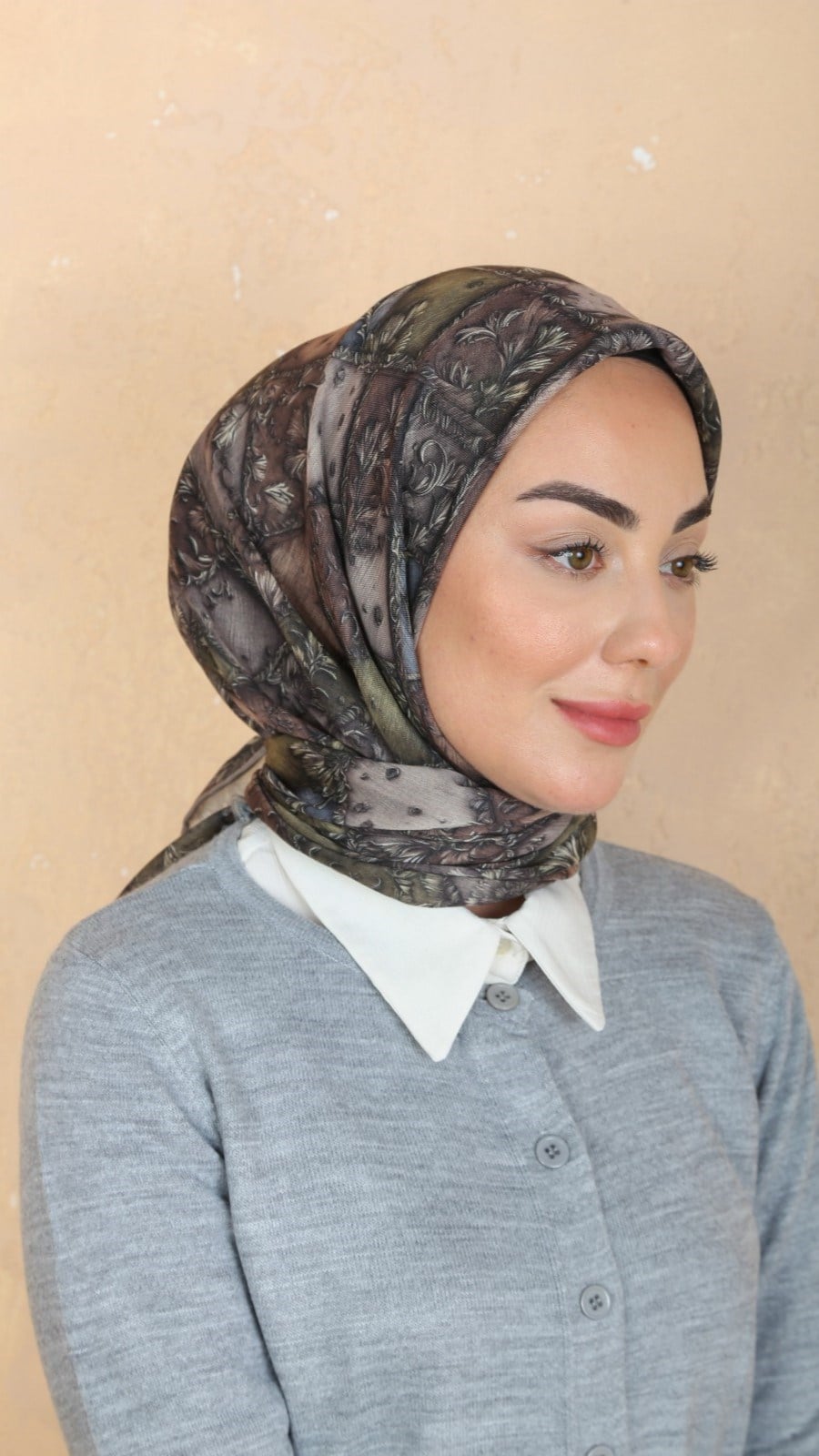 Locella Soft Pamuk Eşarp Vizon
