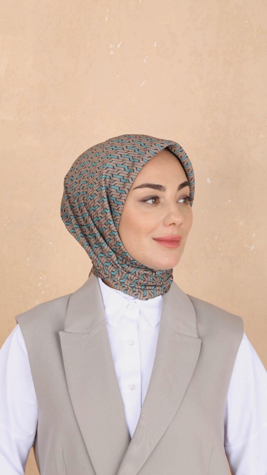 Locella Soft Pamuk Eşarp Vizon-14