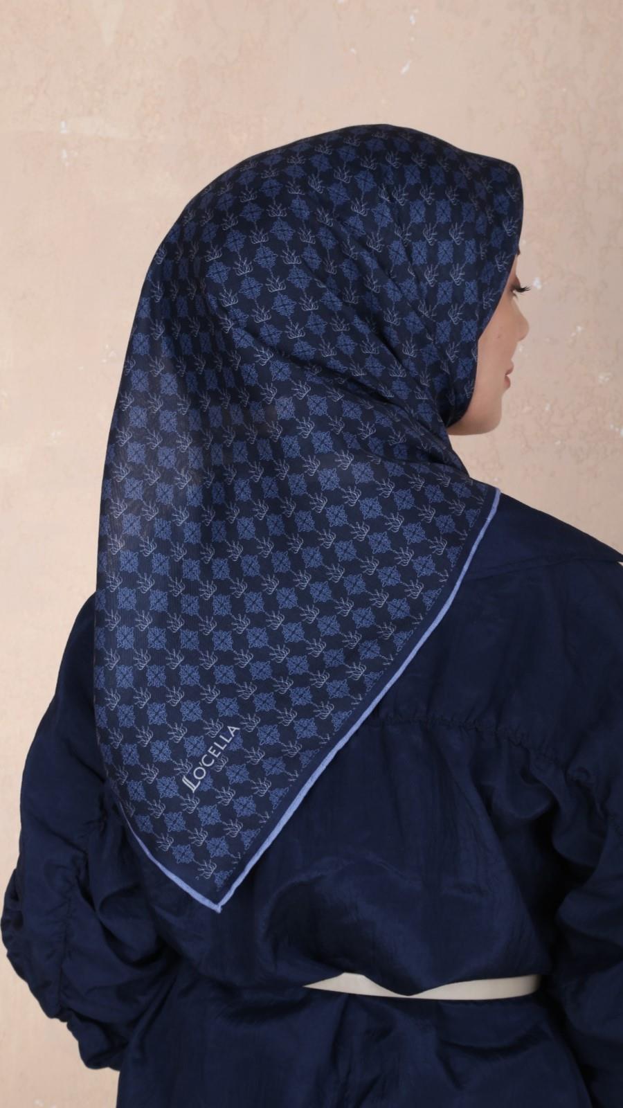 Locella Soft Pamuk Eşarp Koyu Mavi-10