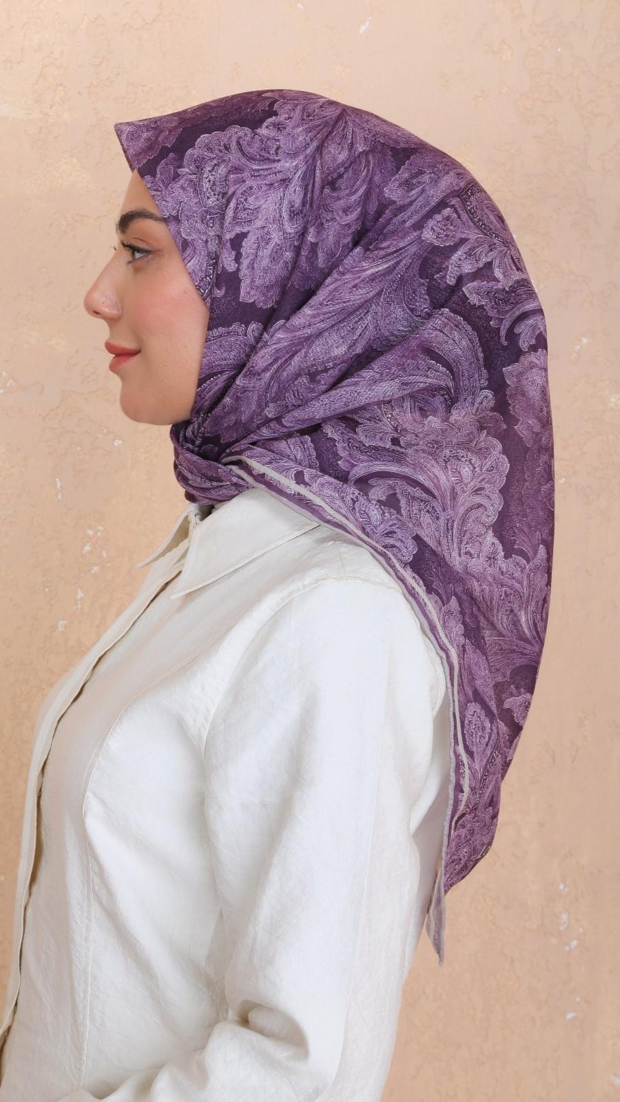 Locella Soft Pamuk Eşarp Canlı Mor-7