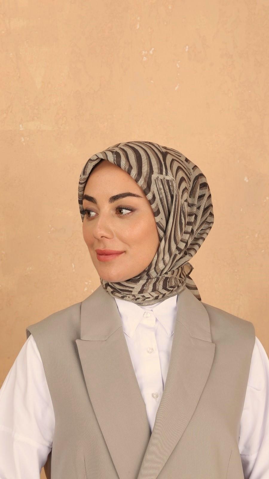 Locella Soft Pamuk Eşarp Bej-14