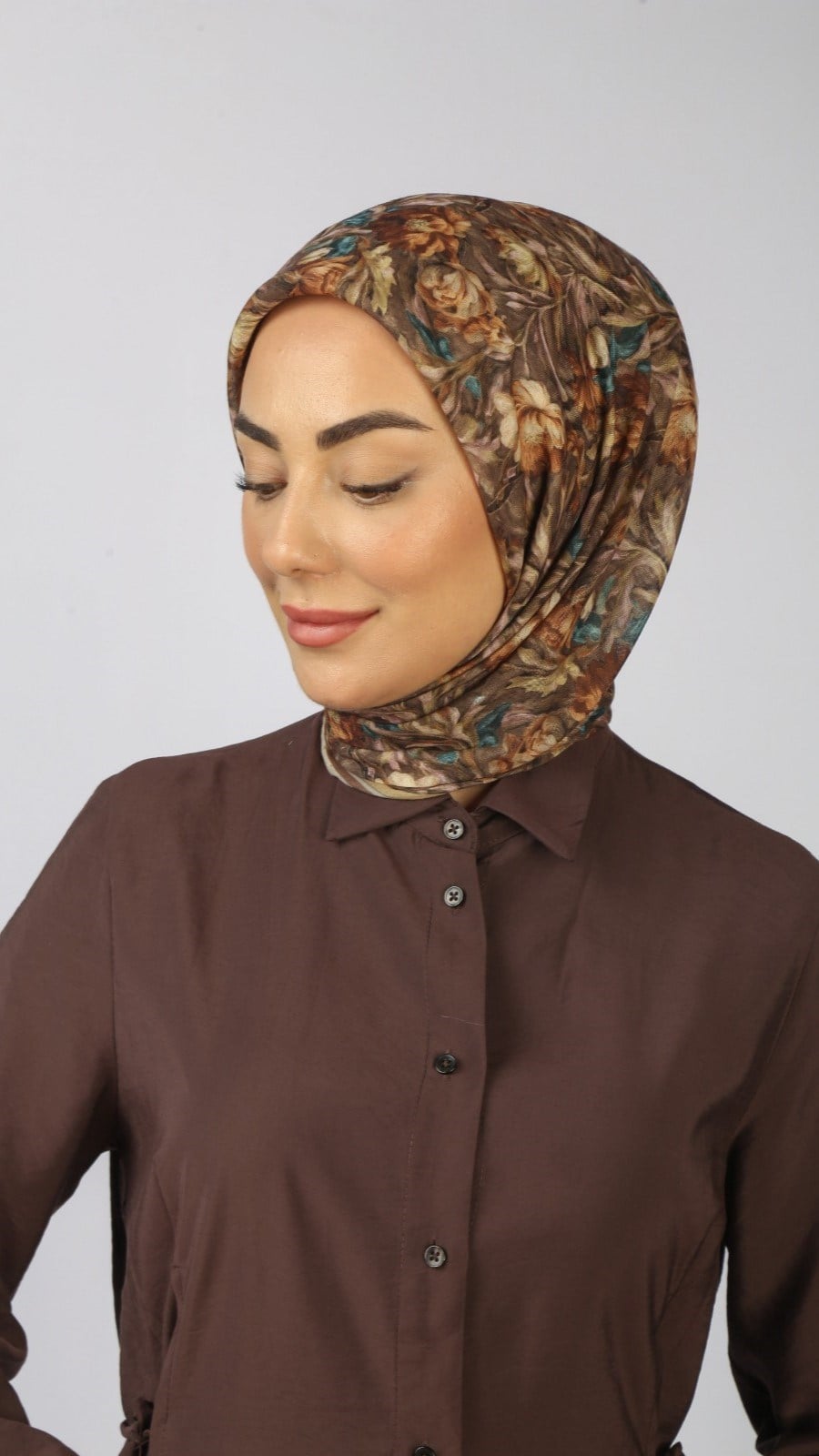Locella Soft Pamuk Eşarp Kahve
