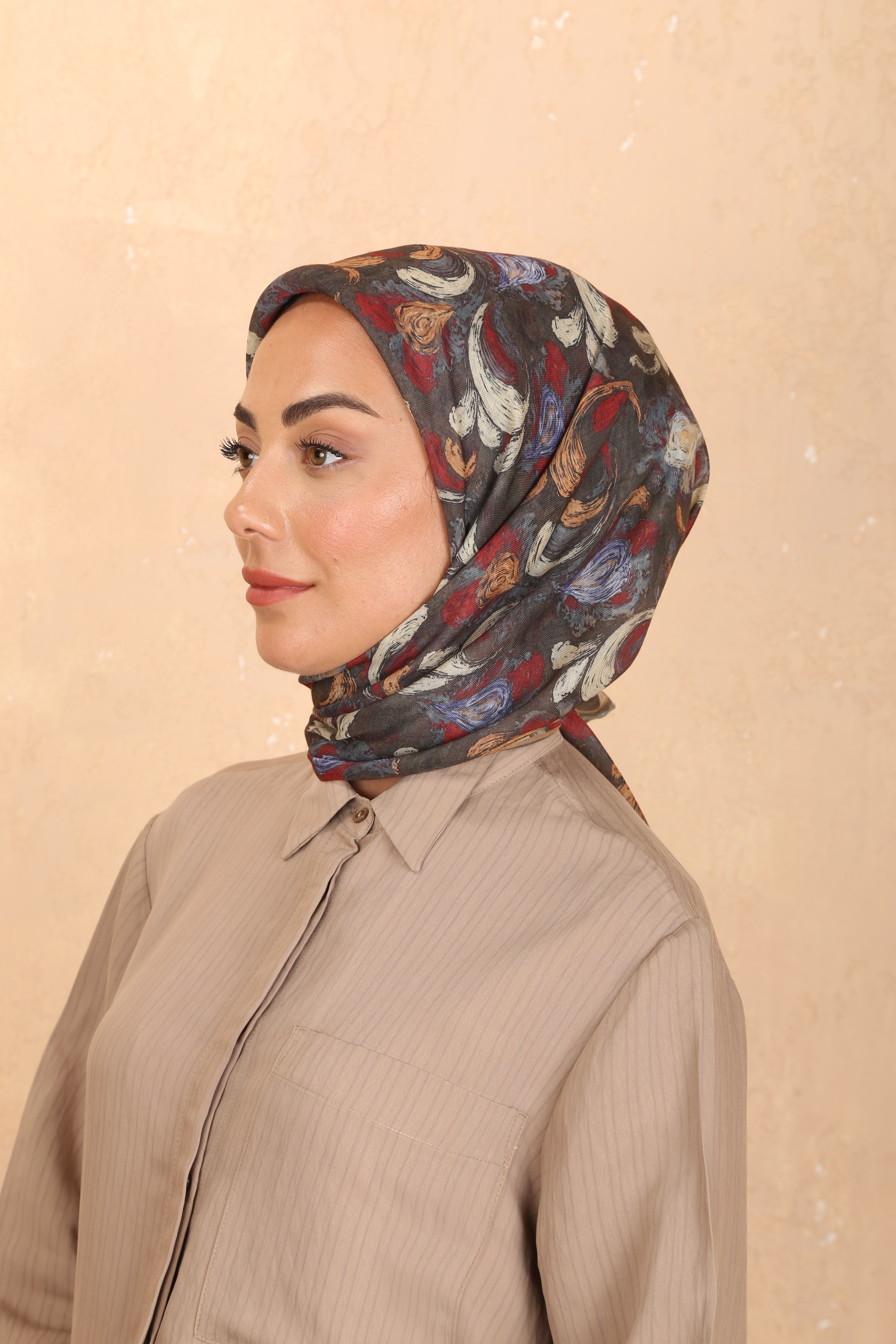 Locella Soft Pamuk Eşarp Haki