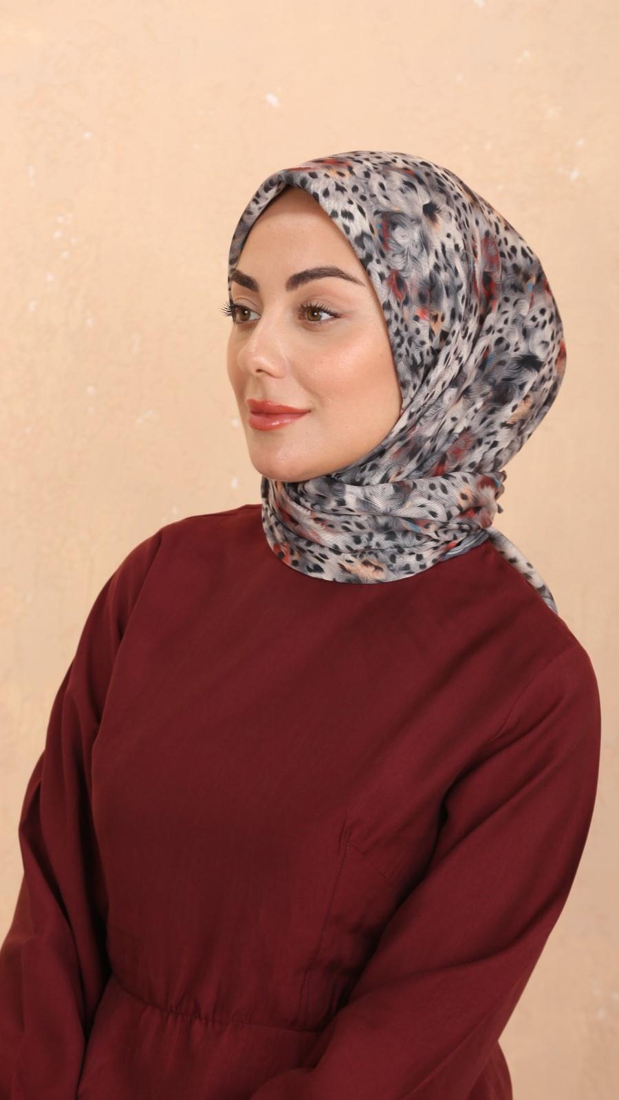 Locella Soft Pamuk Eşarp Gri-1