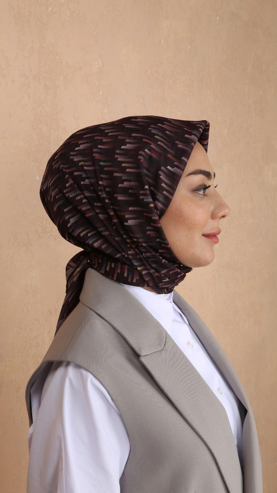 Locella Soft Pamuk Eşarp Mürdüm-5