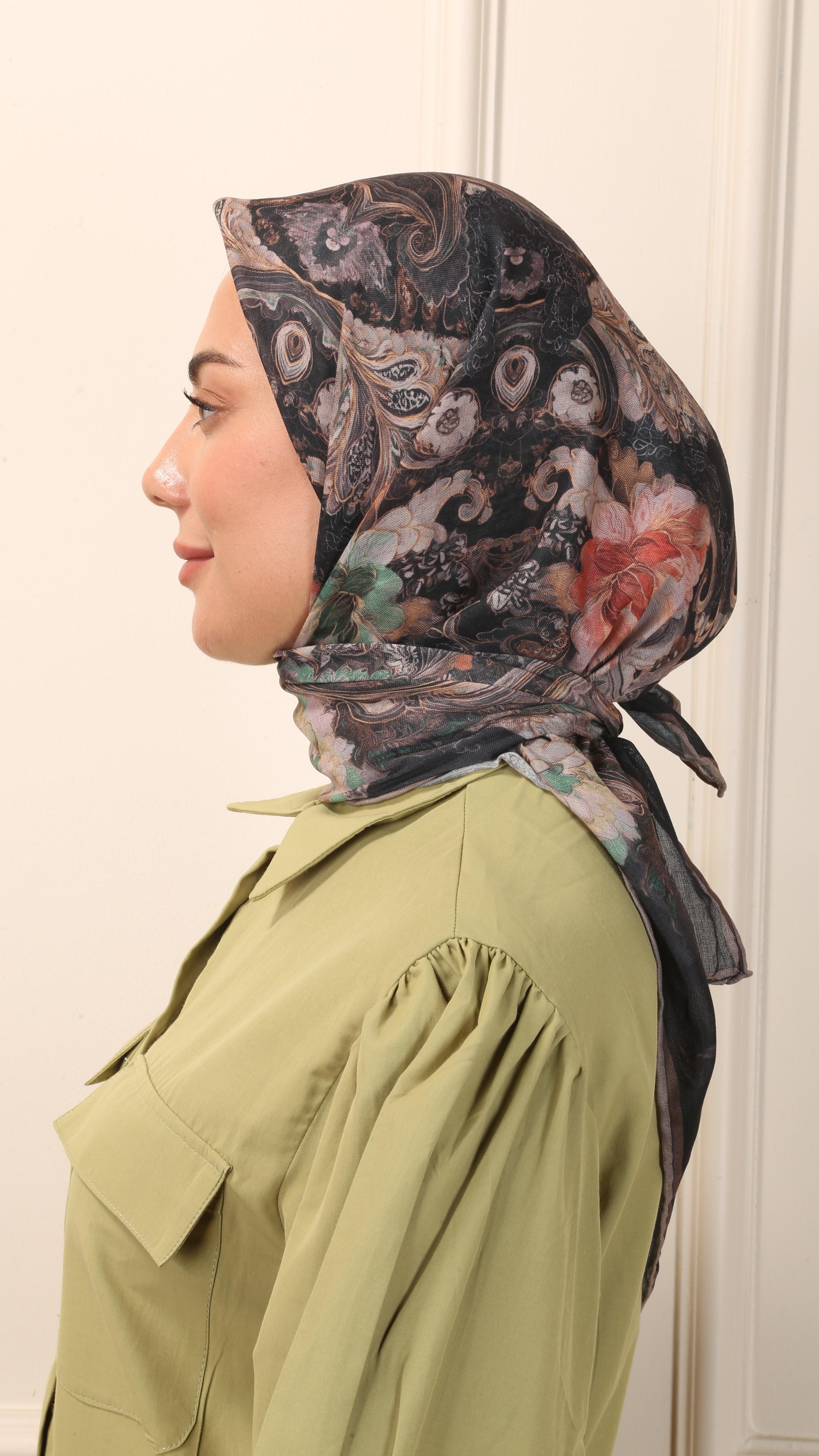 Locella Soft Pamuk Eşarp Siyah-2