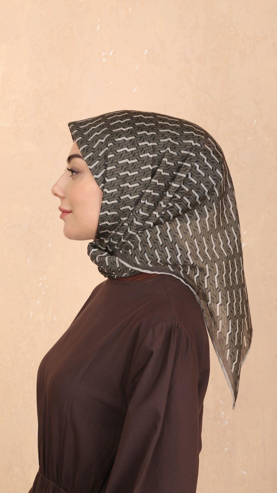 Locella Soft Pamuk Eşarp Yeşil-12