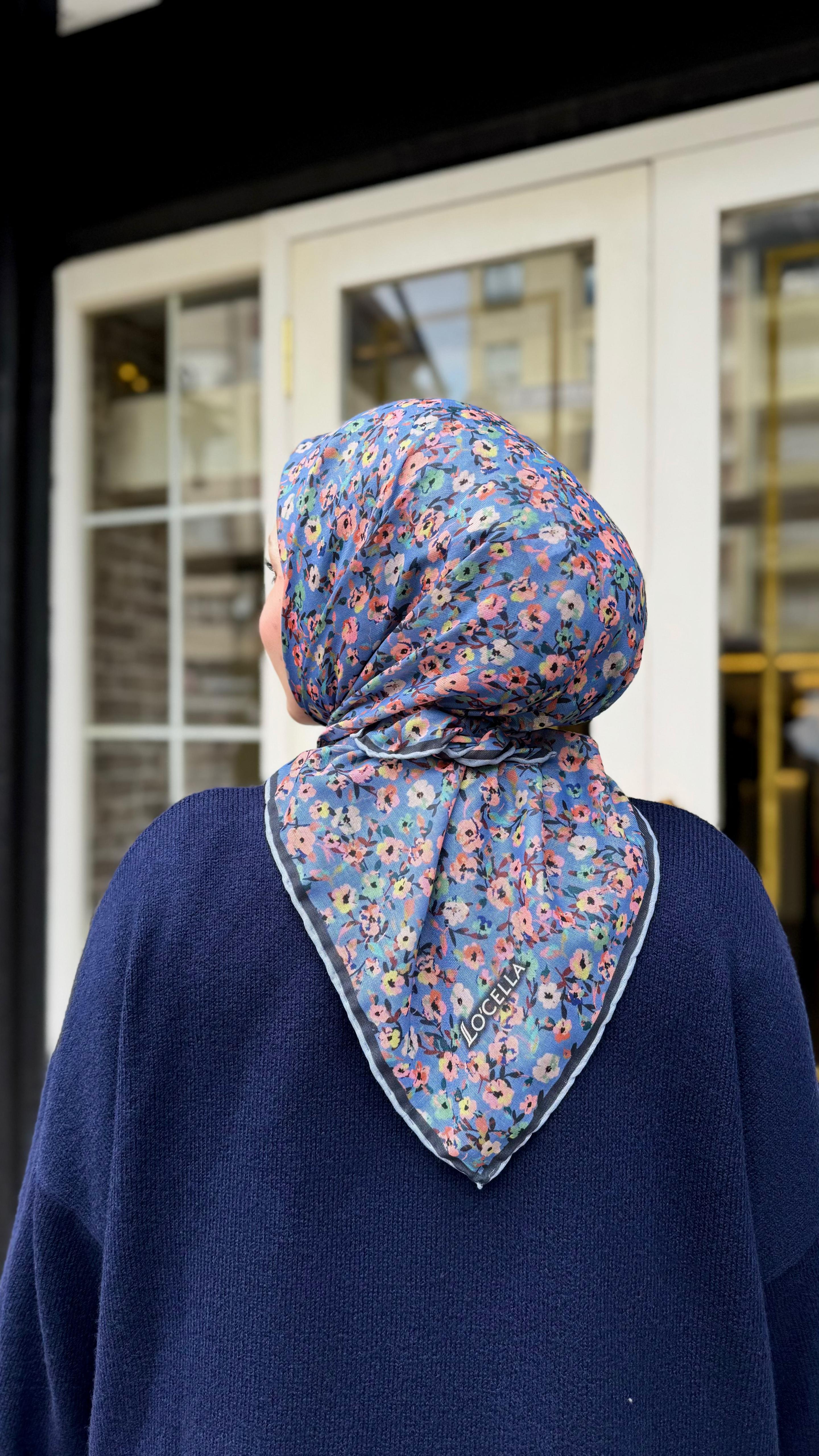 Locella Soft Pamuk Eşarp Açık Mavi-12