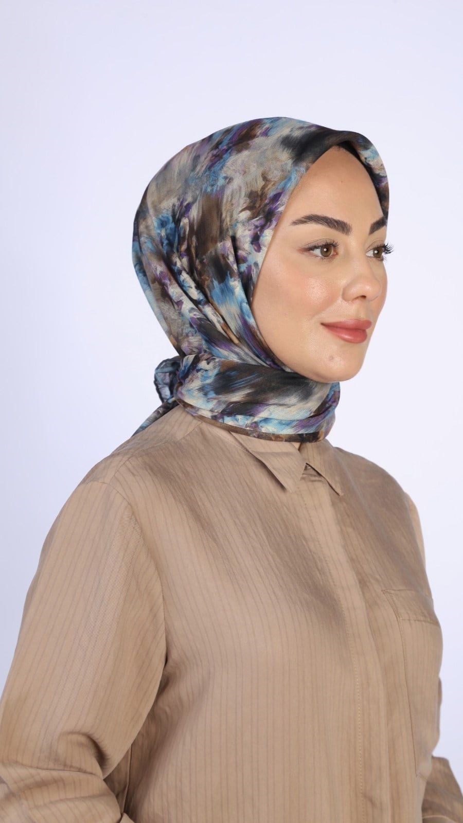 Locella Soft Pamuk Eşarp Mor