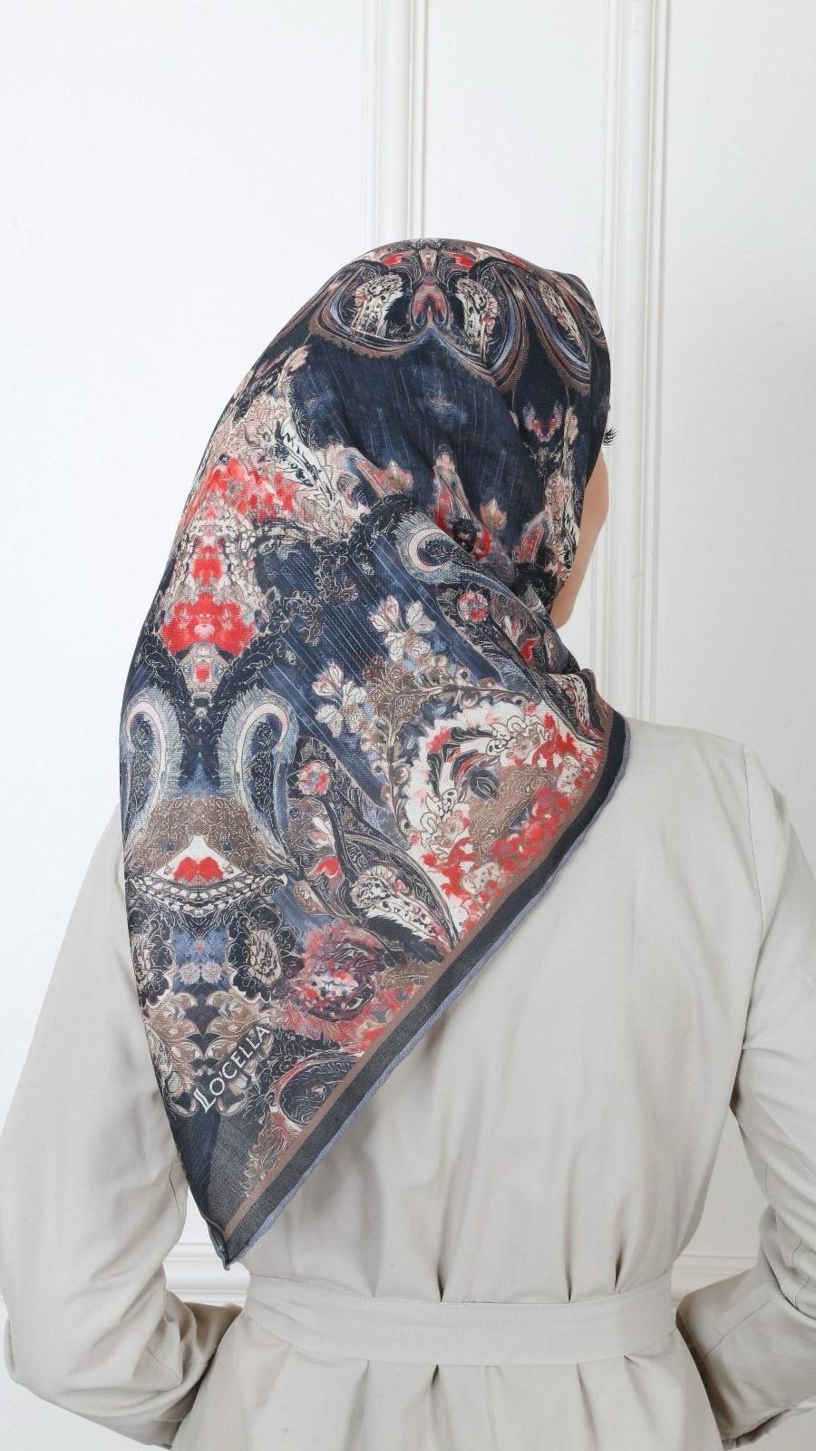 Locella Soft Pamuk Eşarp Siyah-3