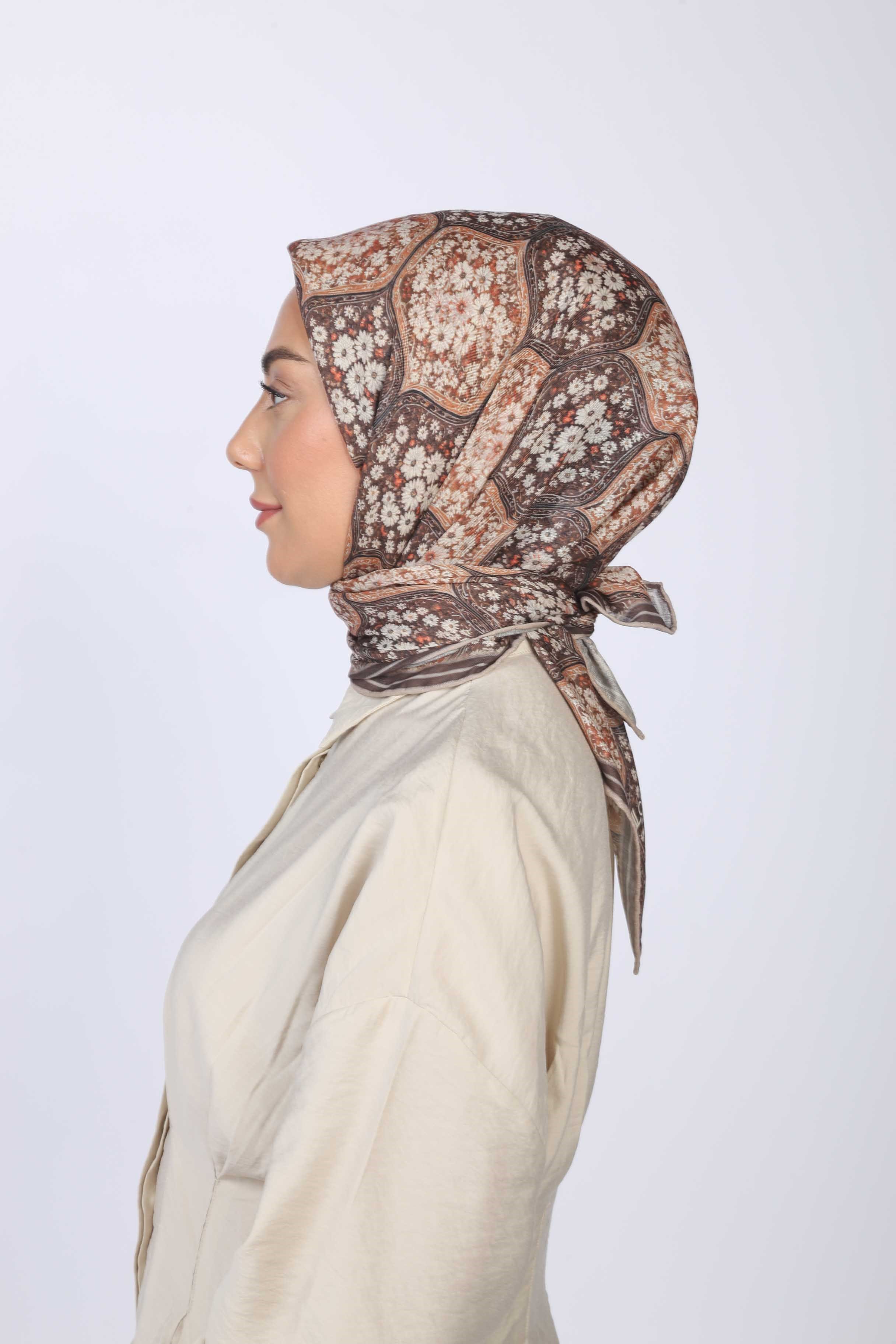 Locella Soft Pamuk Eşarp Kahve