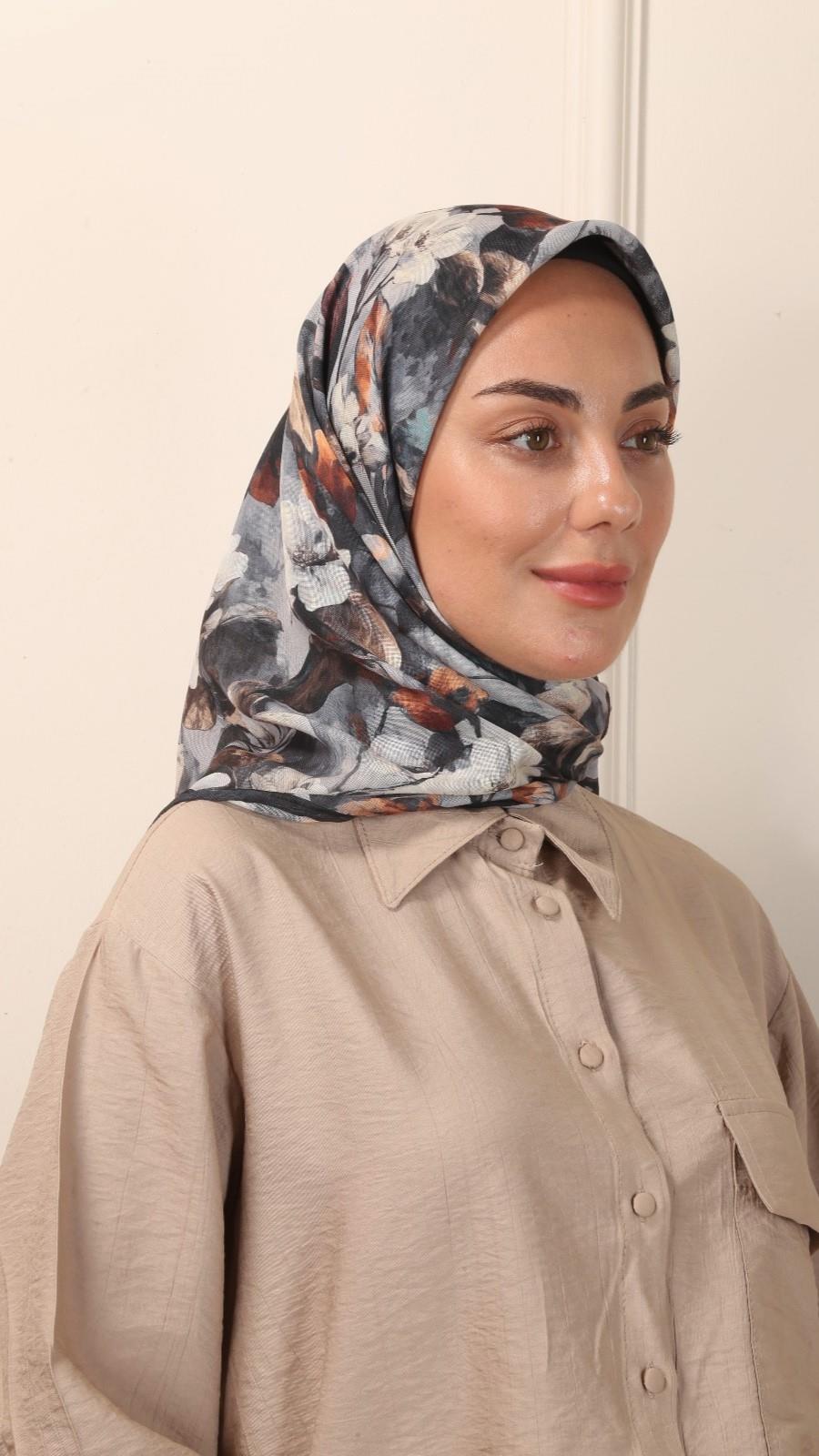 Locella Soft Pamuk Eşarp Siyah-7