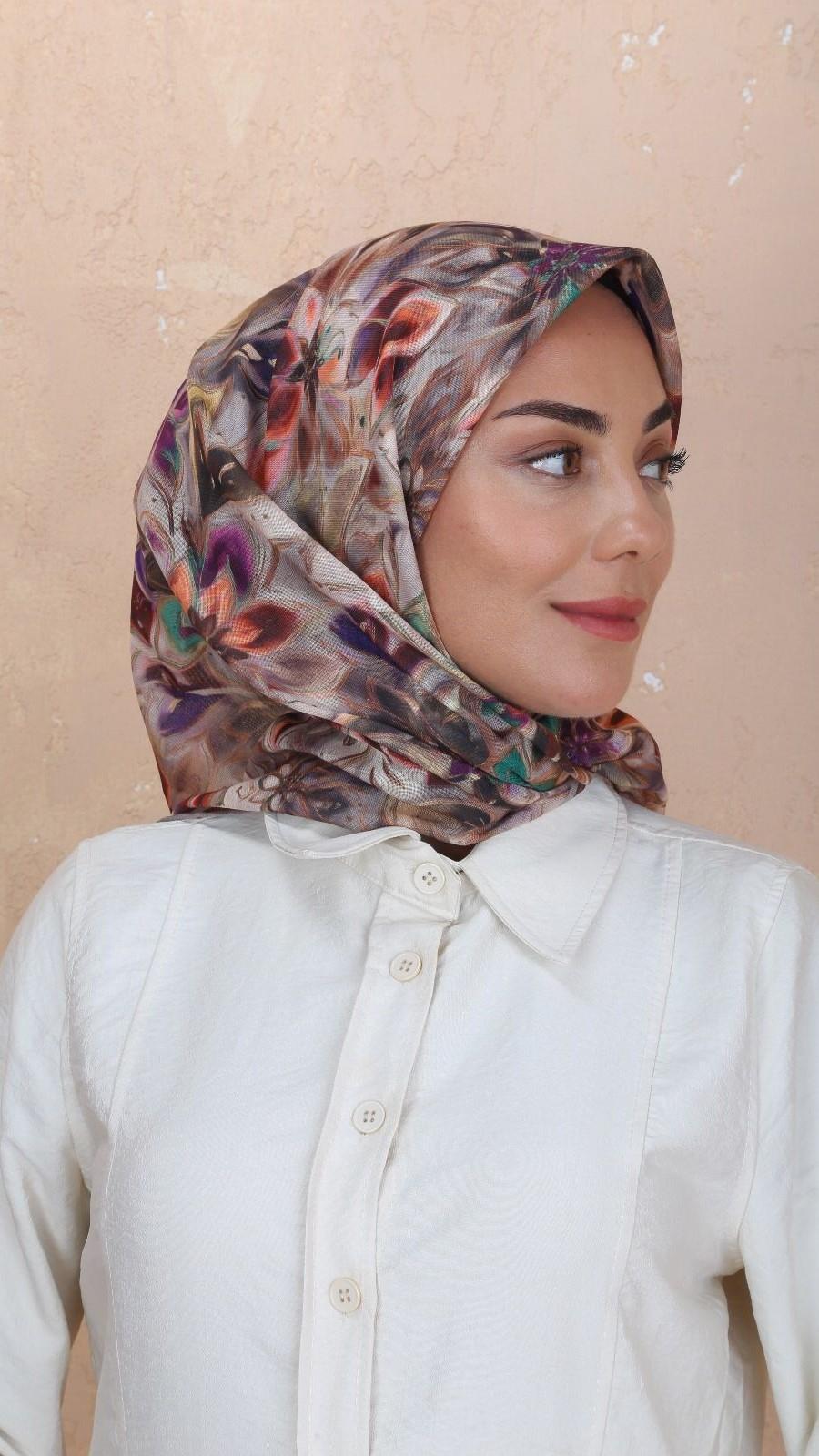 Locella Soft Pamuk Eşarp Çok Renkli-2