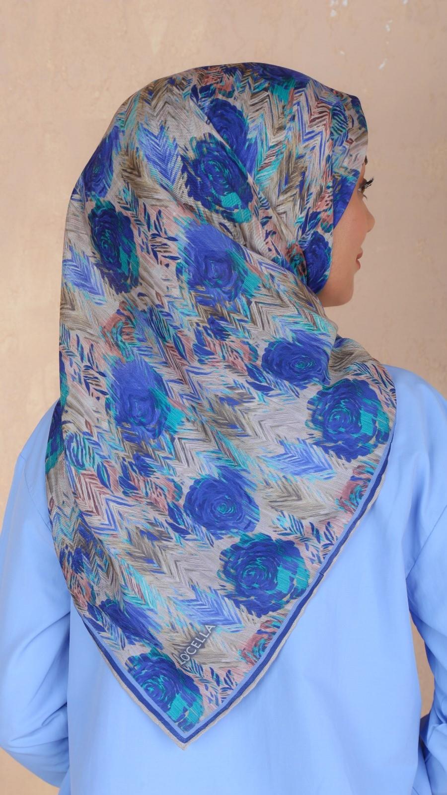 Locella Soft Pamuk Eşarp Lacivert-6