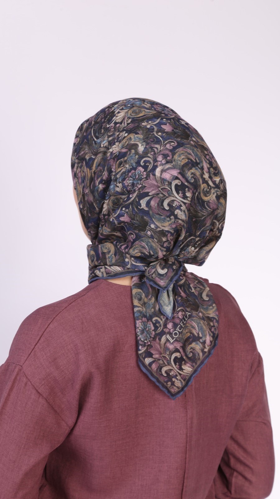 Locella Soft Pamuk Eşarp Lacivert