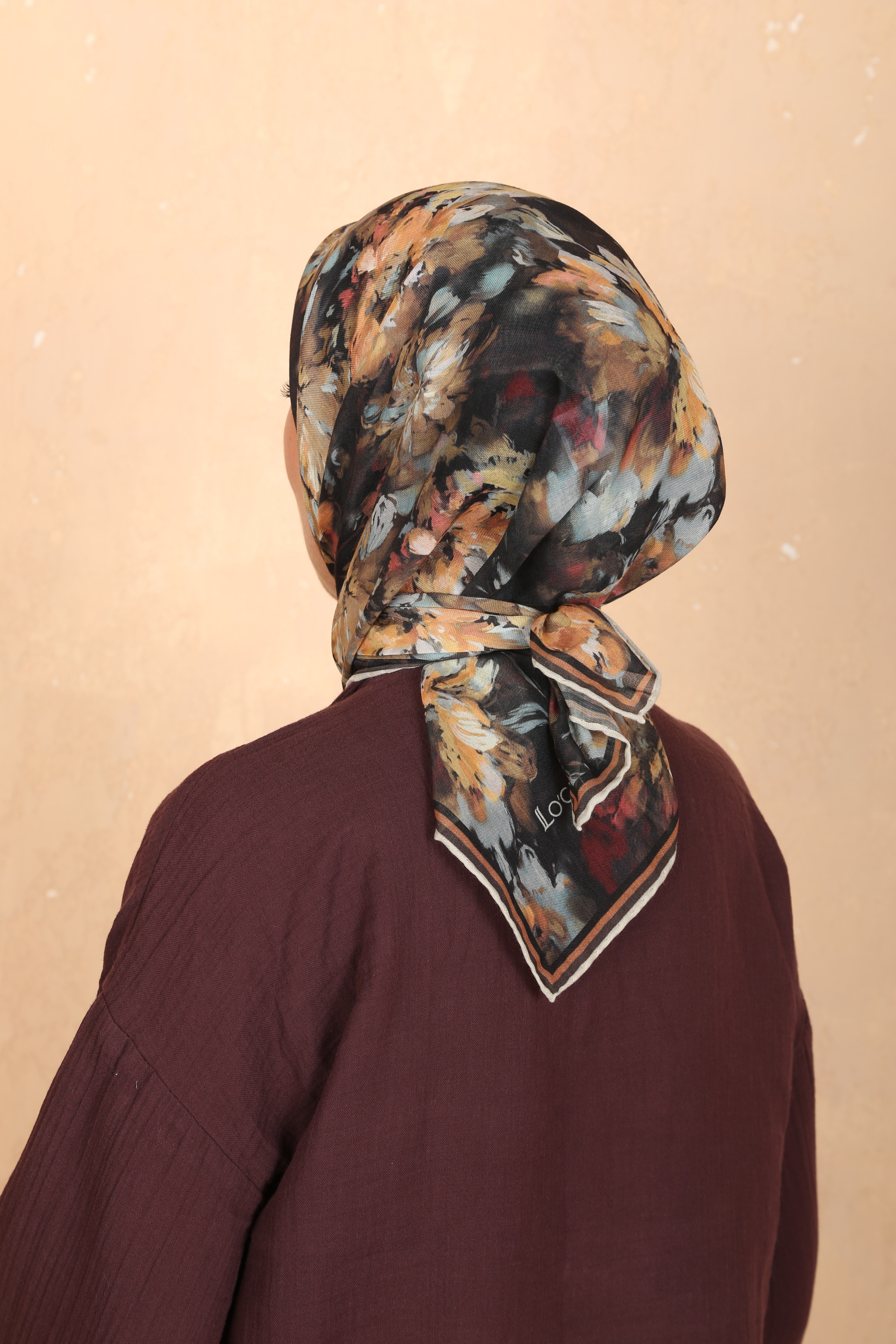 Locella Soft Pamuk Eşarp-Siyah