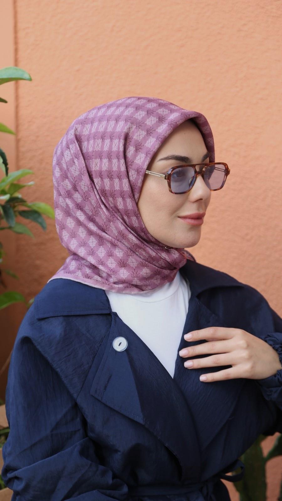 Locella Soft Pamuk Eşarp Pembe-7